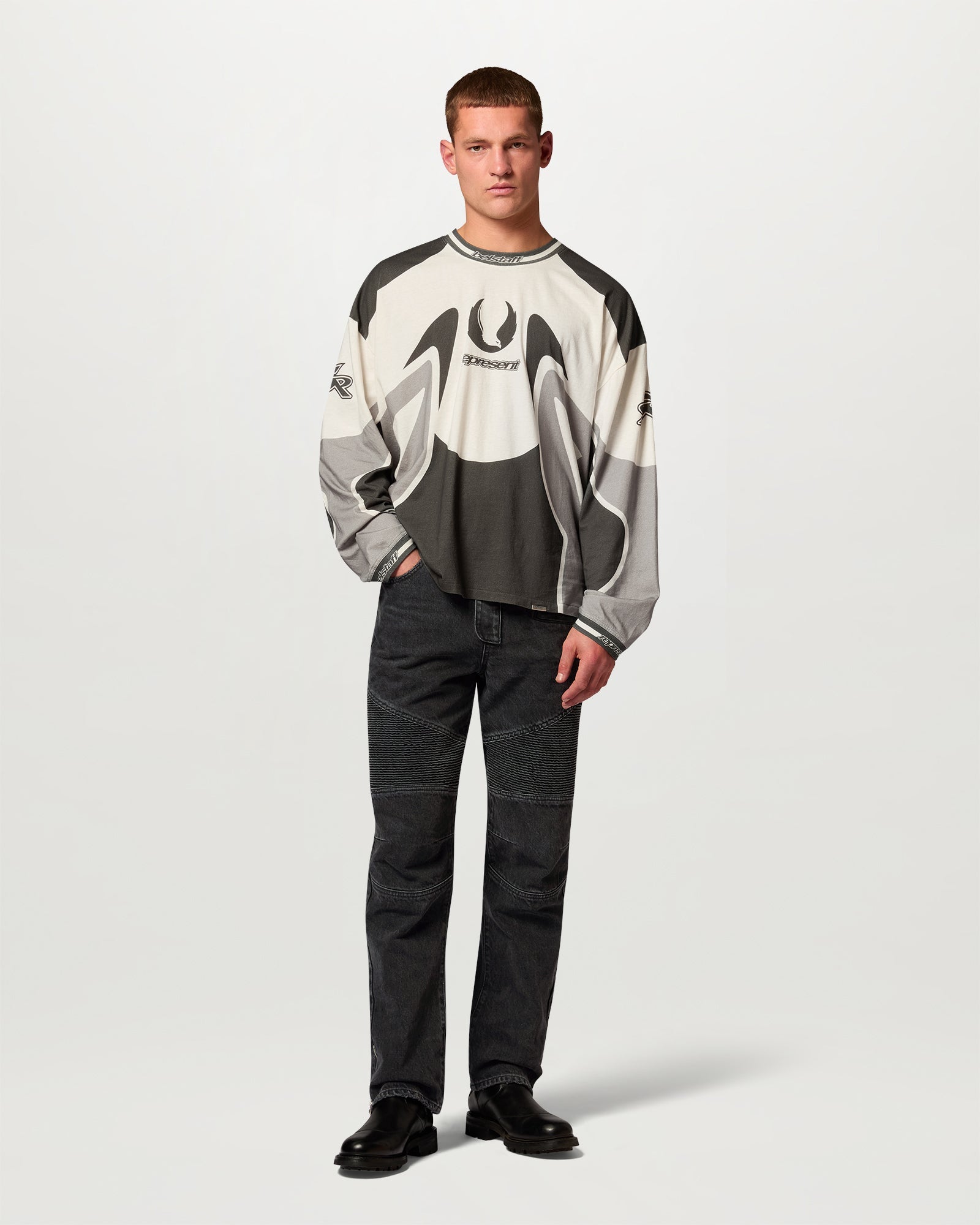 BELSTAFF X REPRESENT RACING T-SHIRT - Mudstone