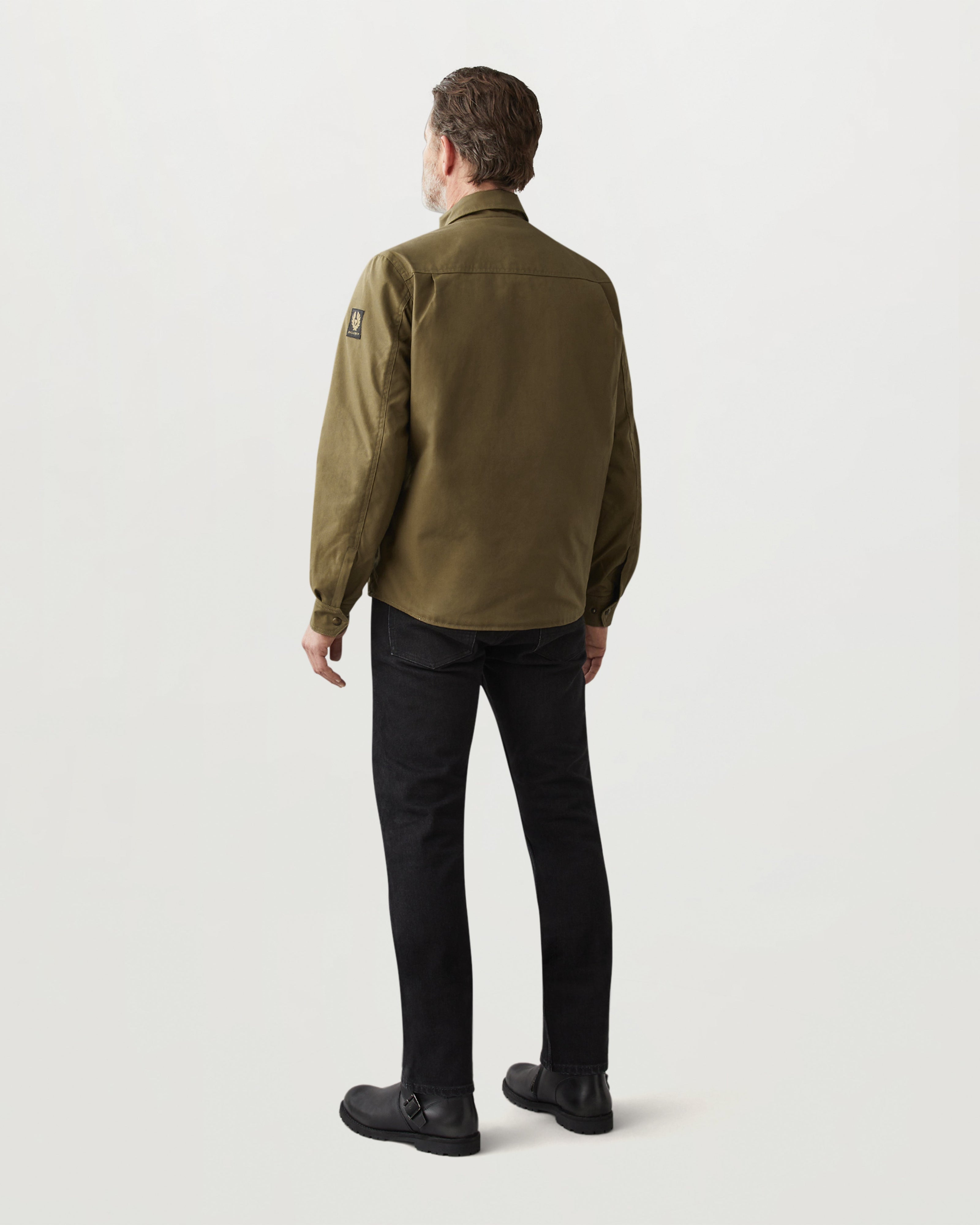 MANSION MOTORCYCLE SHIRT - Belstaff Olive
