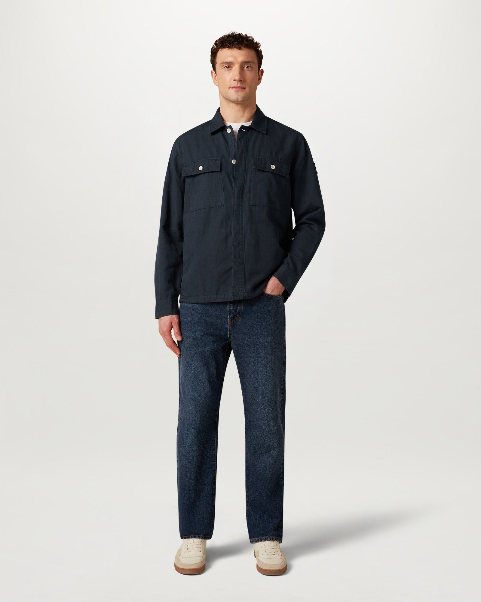 MARITIME ÜBERHEMD - Dunkles Tintenblau