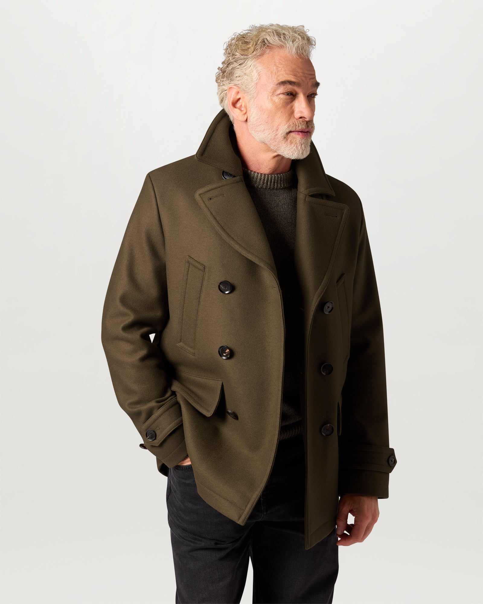 MILFORD PEACOAT - Khaki Green