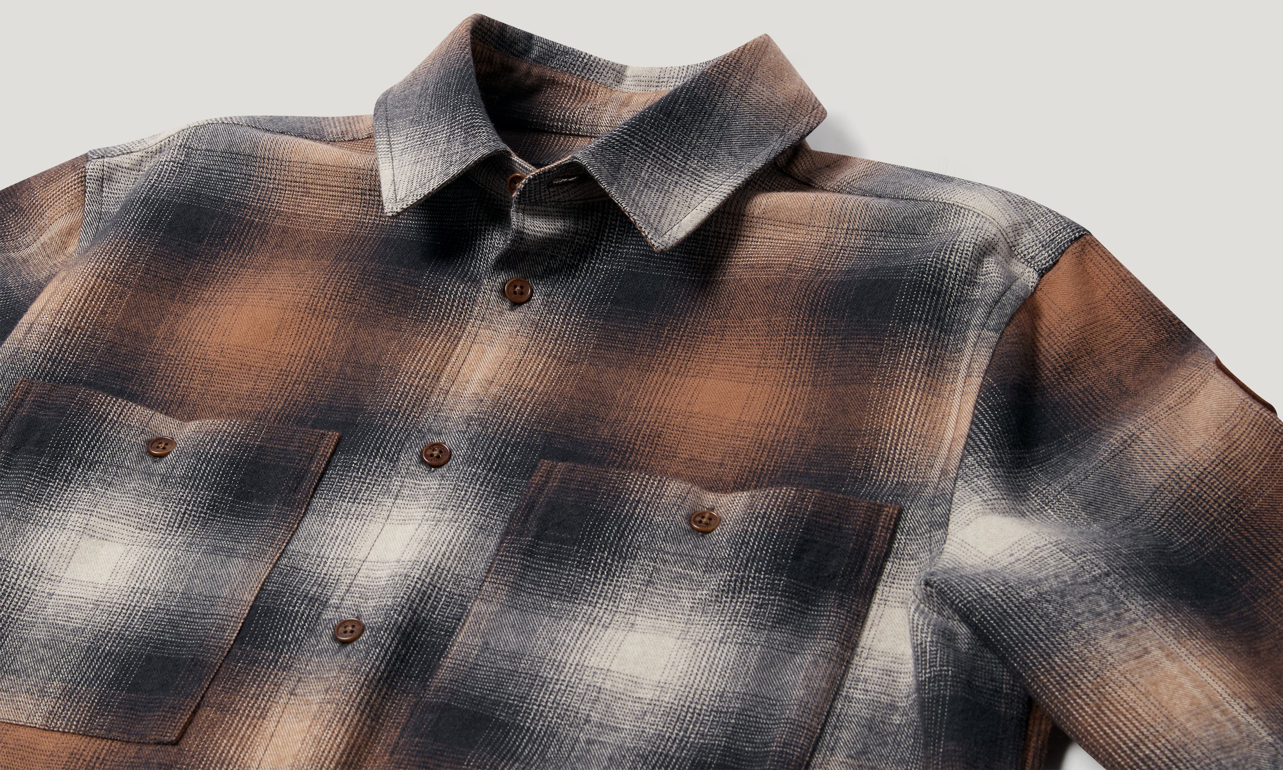 OUTPOST SHIRT BRUSHED COTTON FLANNEL - Maple Brown