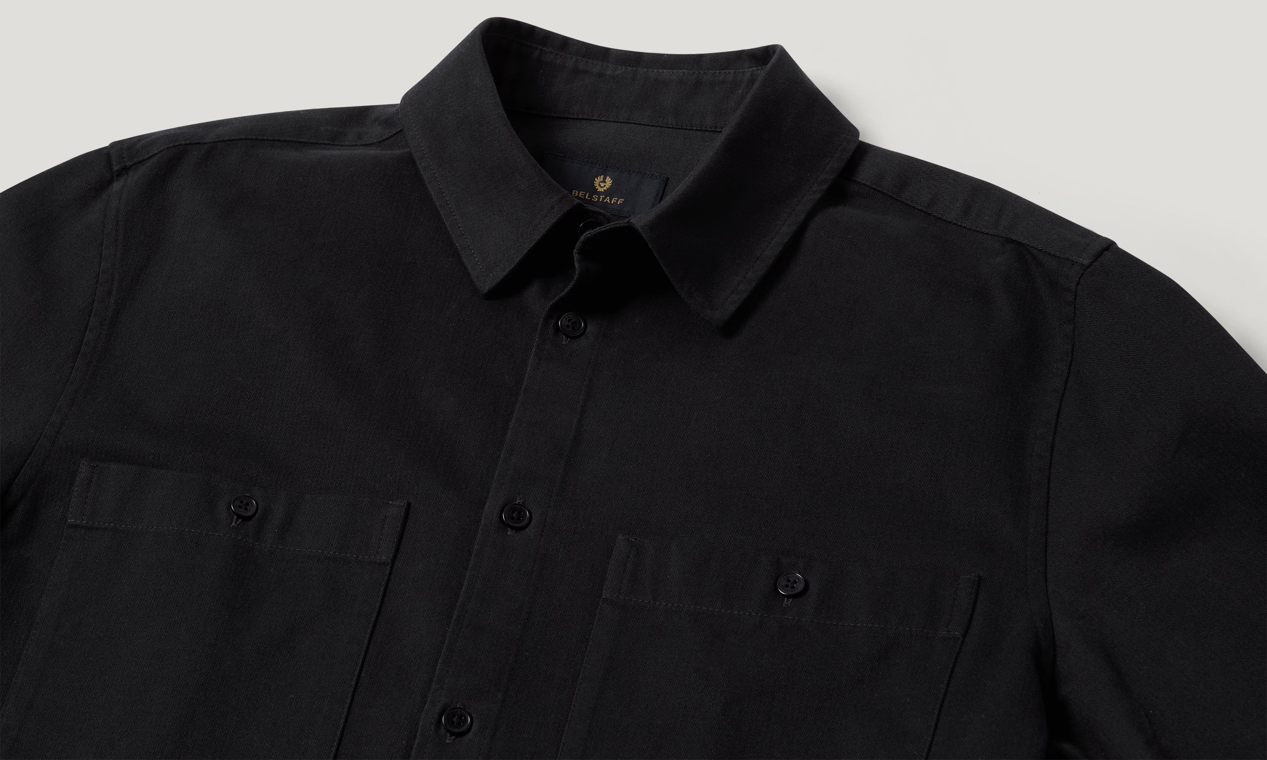 OUTPOST SHIRT COTTON HERRINGBONE - Black