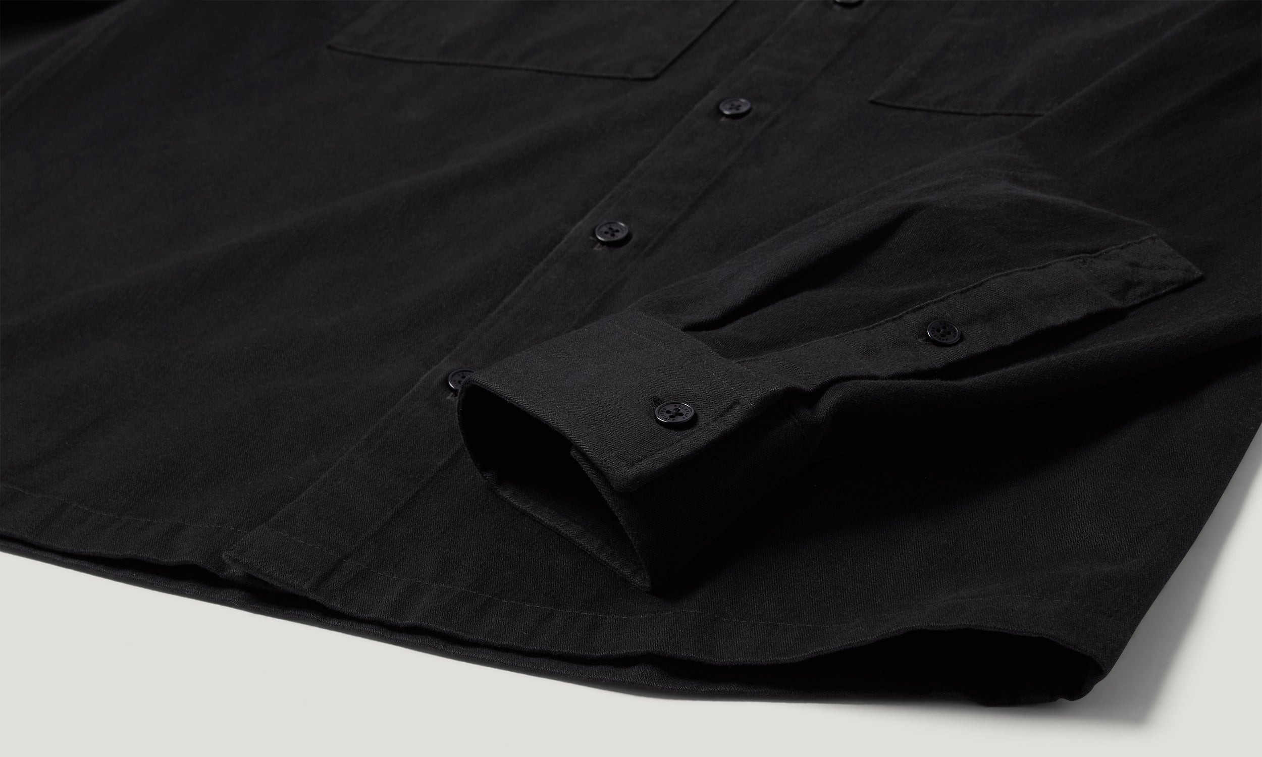 OUTPOST SHIRT COTTON HERRINGBONE - Black