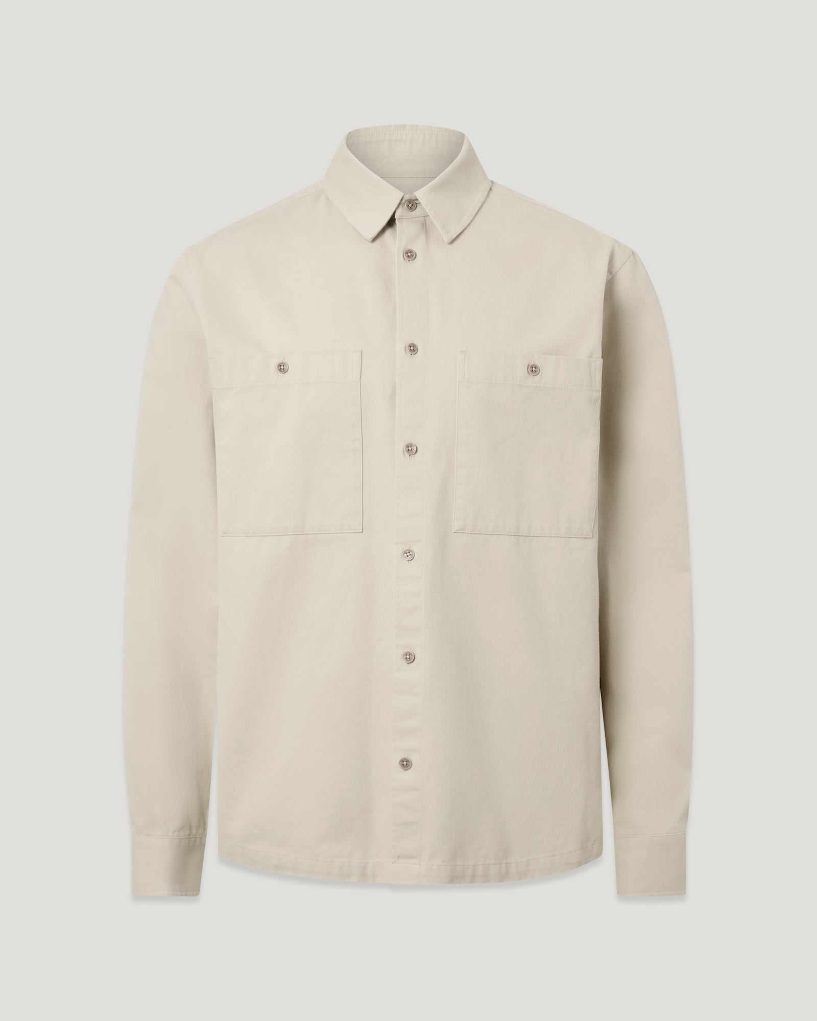 OUTPOST SHIRT COTTON HERRINGBONE - Pale Stone
