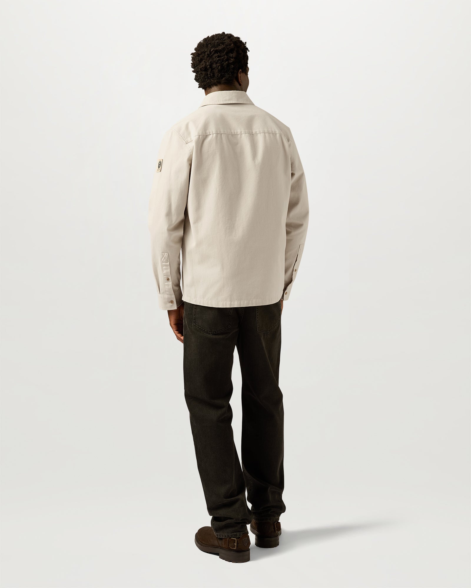 OUTPOST SHIRT COTTON HERRINGBONE - Pale Stone