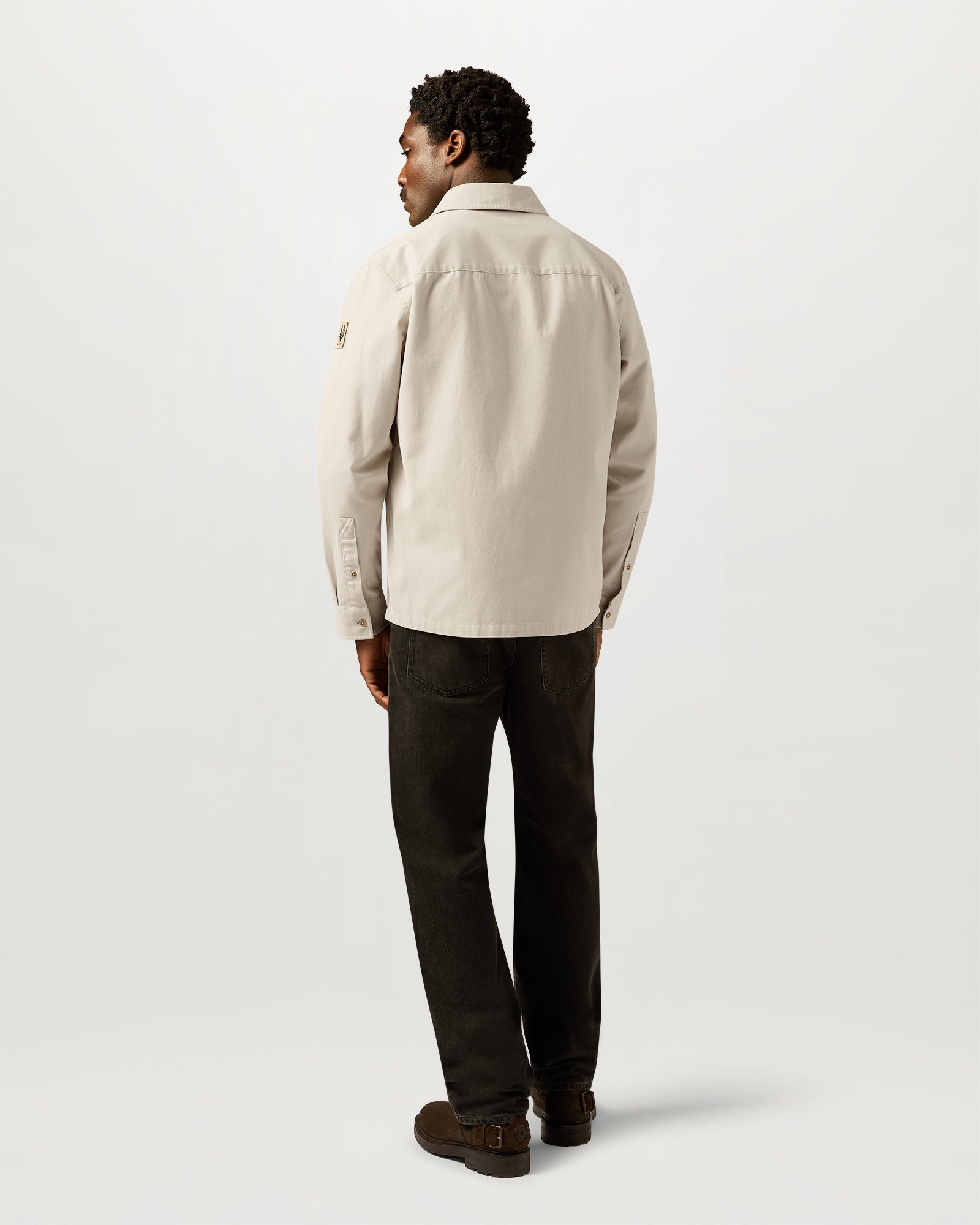 OUTPOST SHIRT COTTON HERRINGBONE - Pale Stone