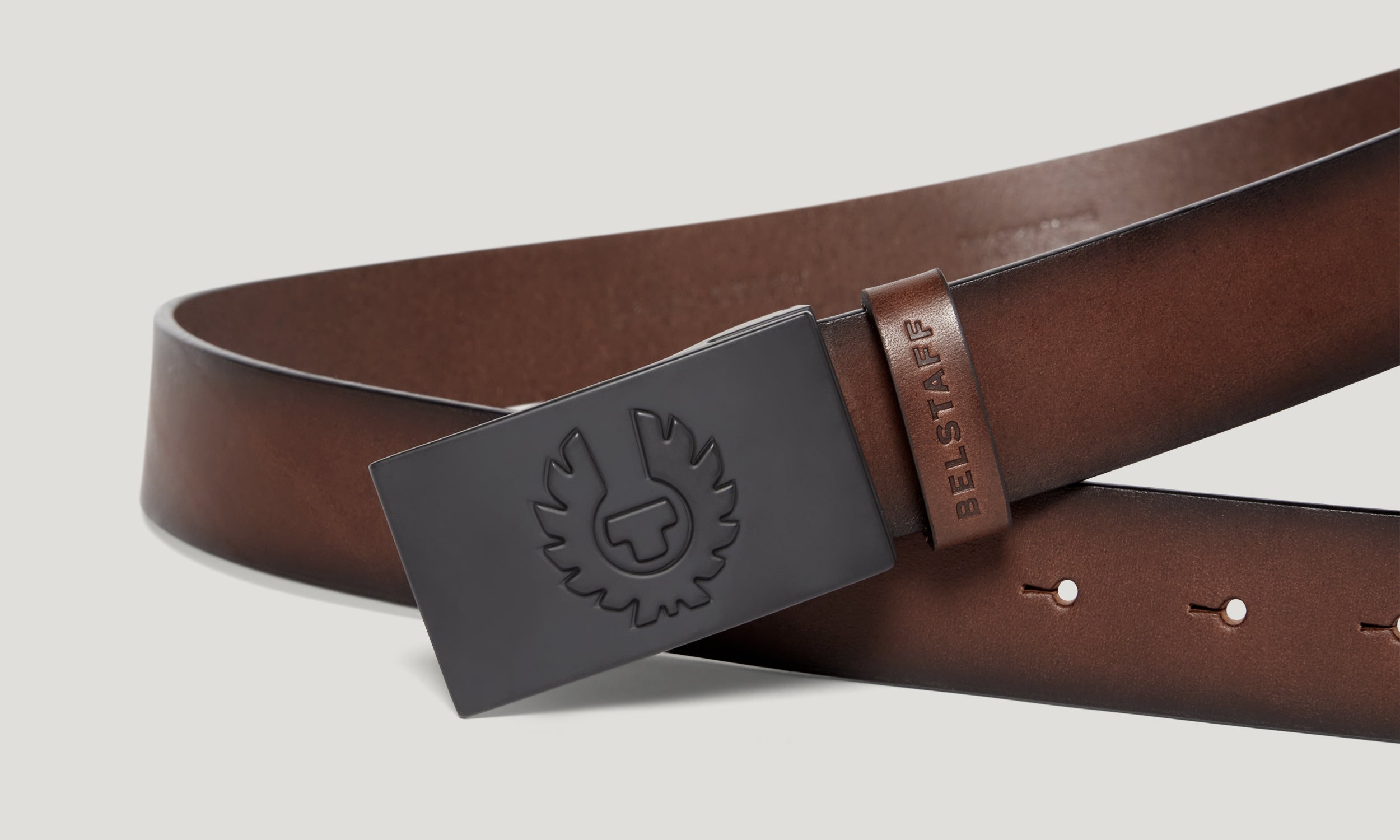 PHOENIX BUCKLE BELT - Aged Brown
