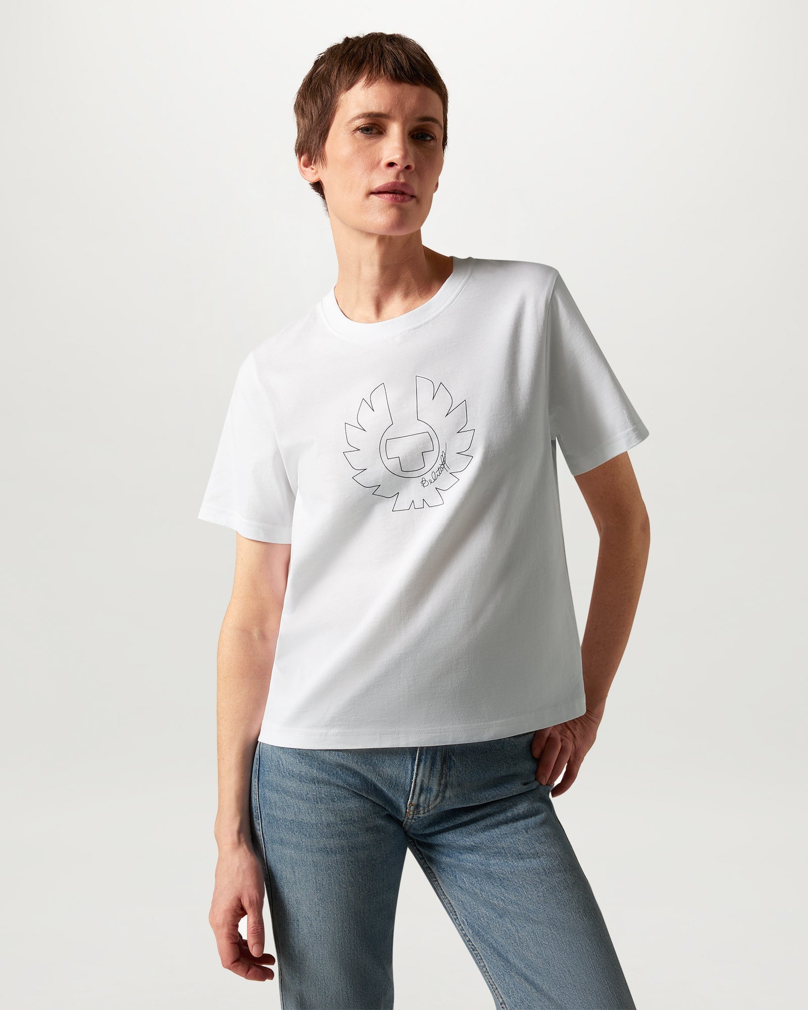 T-SHIRT PHOENIX CON GRAFICA - Bianco