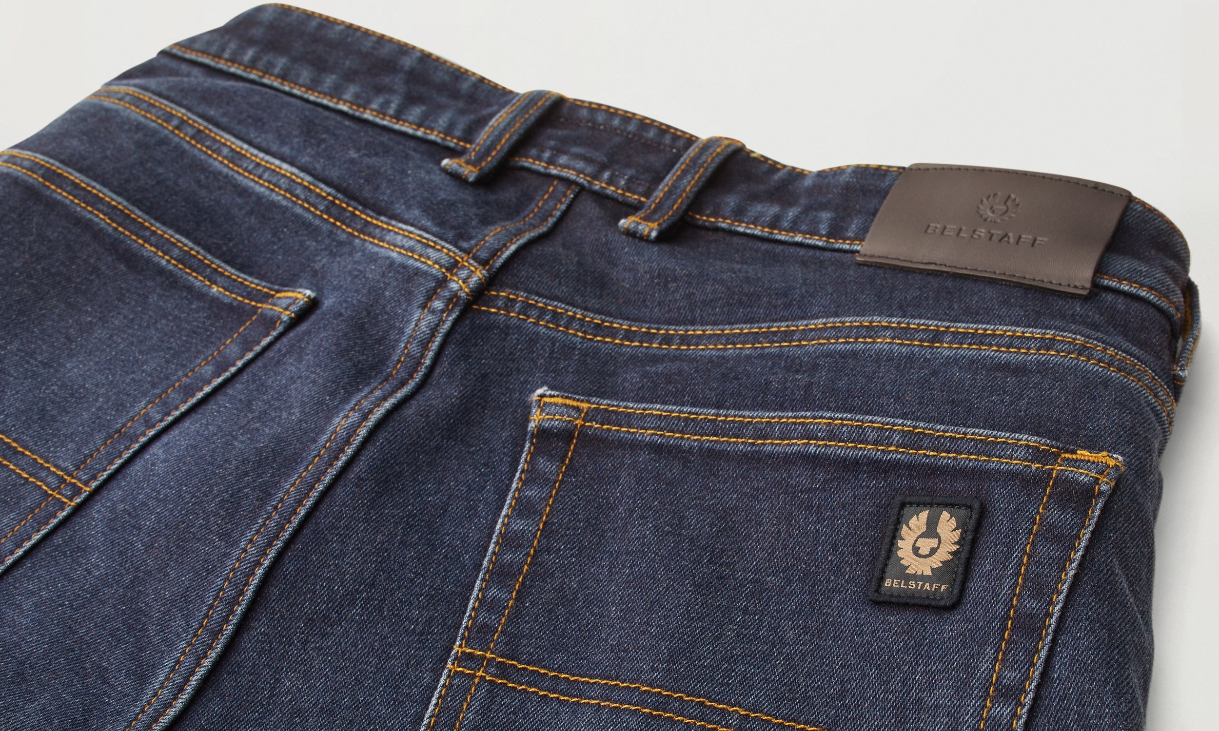 POPLAR MOTORRADJEANS - Gewaschenes Indigo