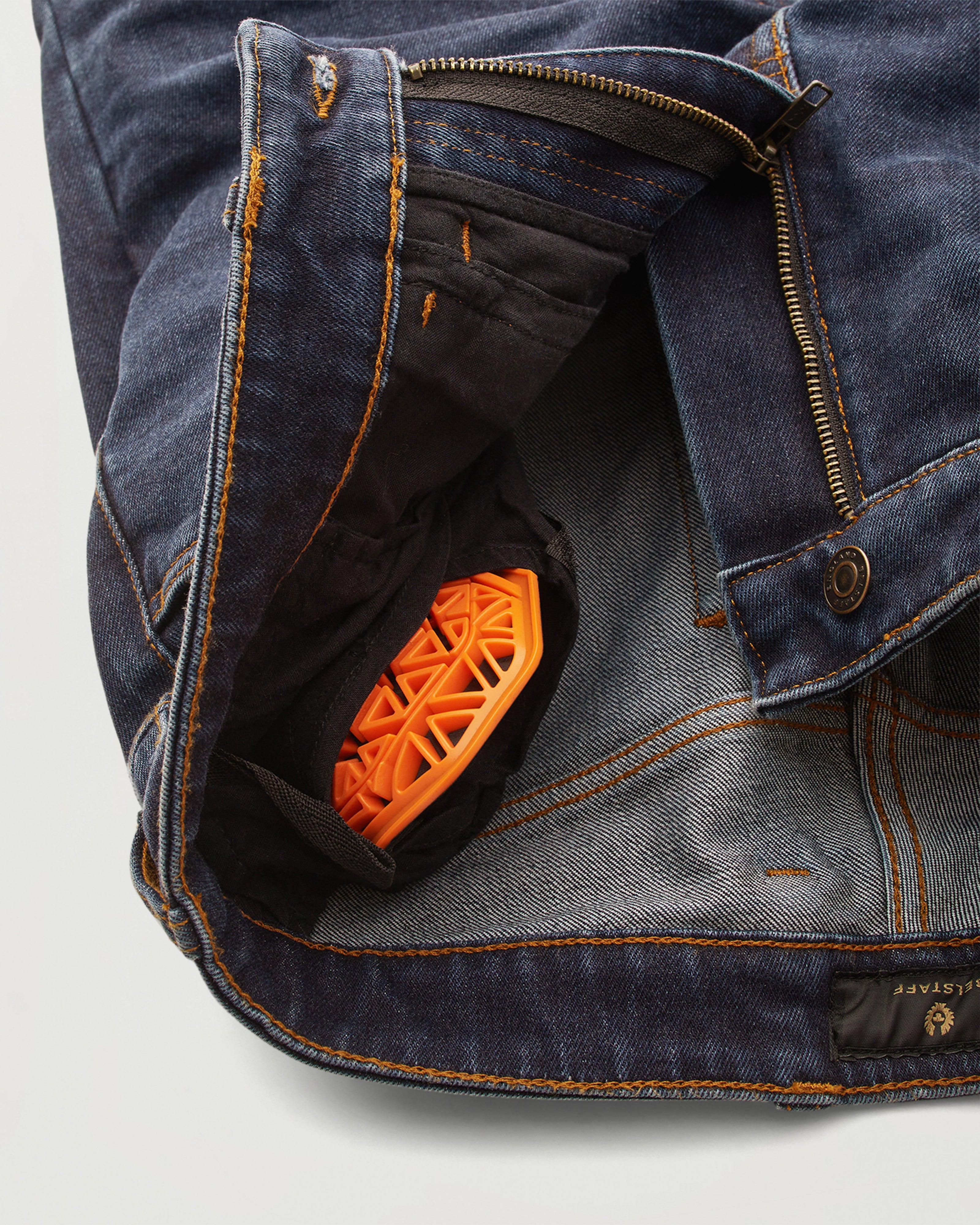 POPLAR MOTORRADJEANS - Gewaschenes Indigo