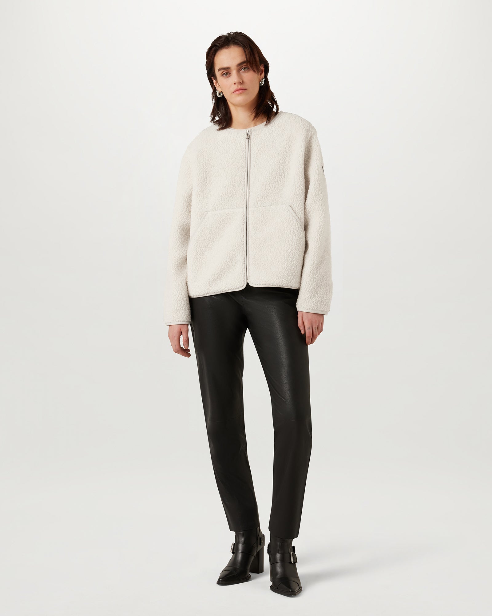 PRUE FLEECE JACKET - Silver Birch