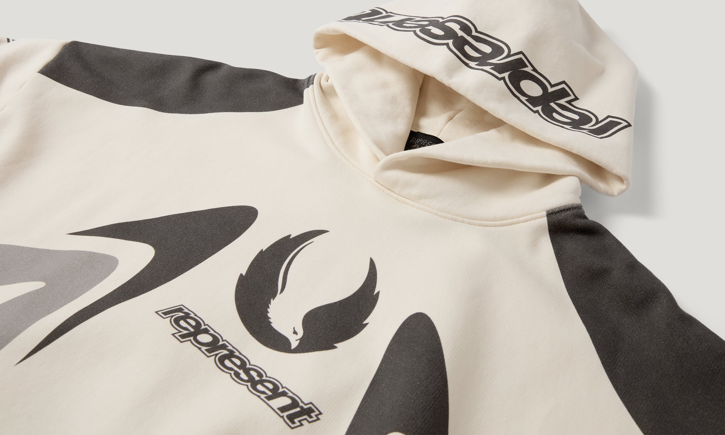 BELSTAFF X REPRESENT RACING HOODIE - Mudstone