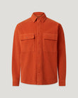 Ravine cotton corduroy shirt in Dusty Burnt Orange with two chest pockets