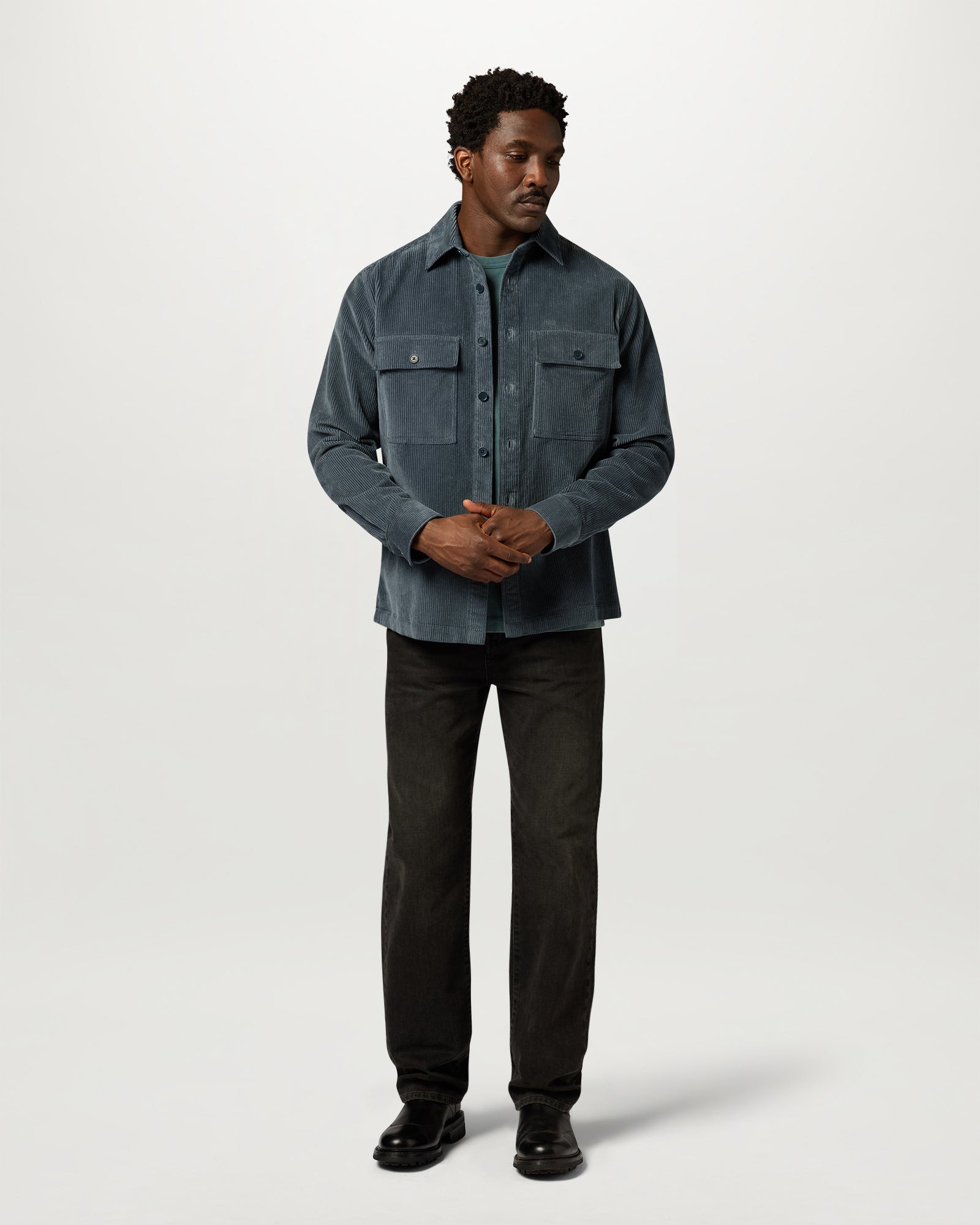 RAVINE COTTON CORDUROY - Petrol