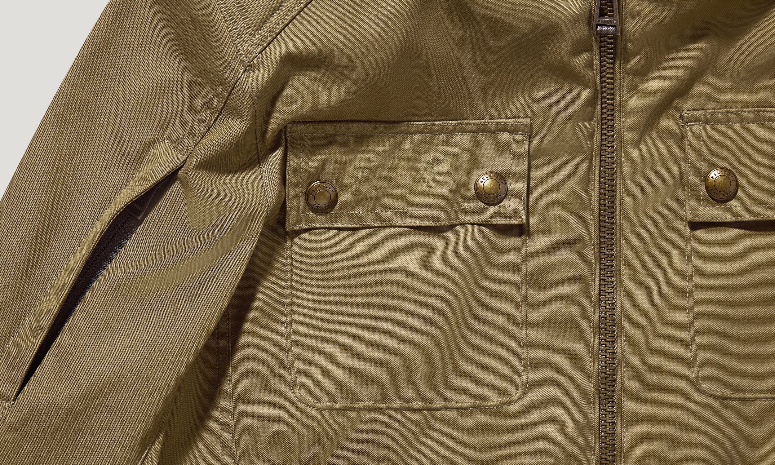 GIACCA DA MOTO ROBERTS - Verde oliva Belstaff
