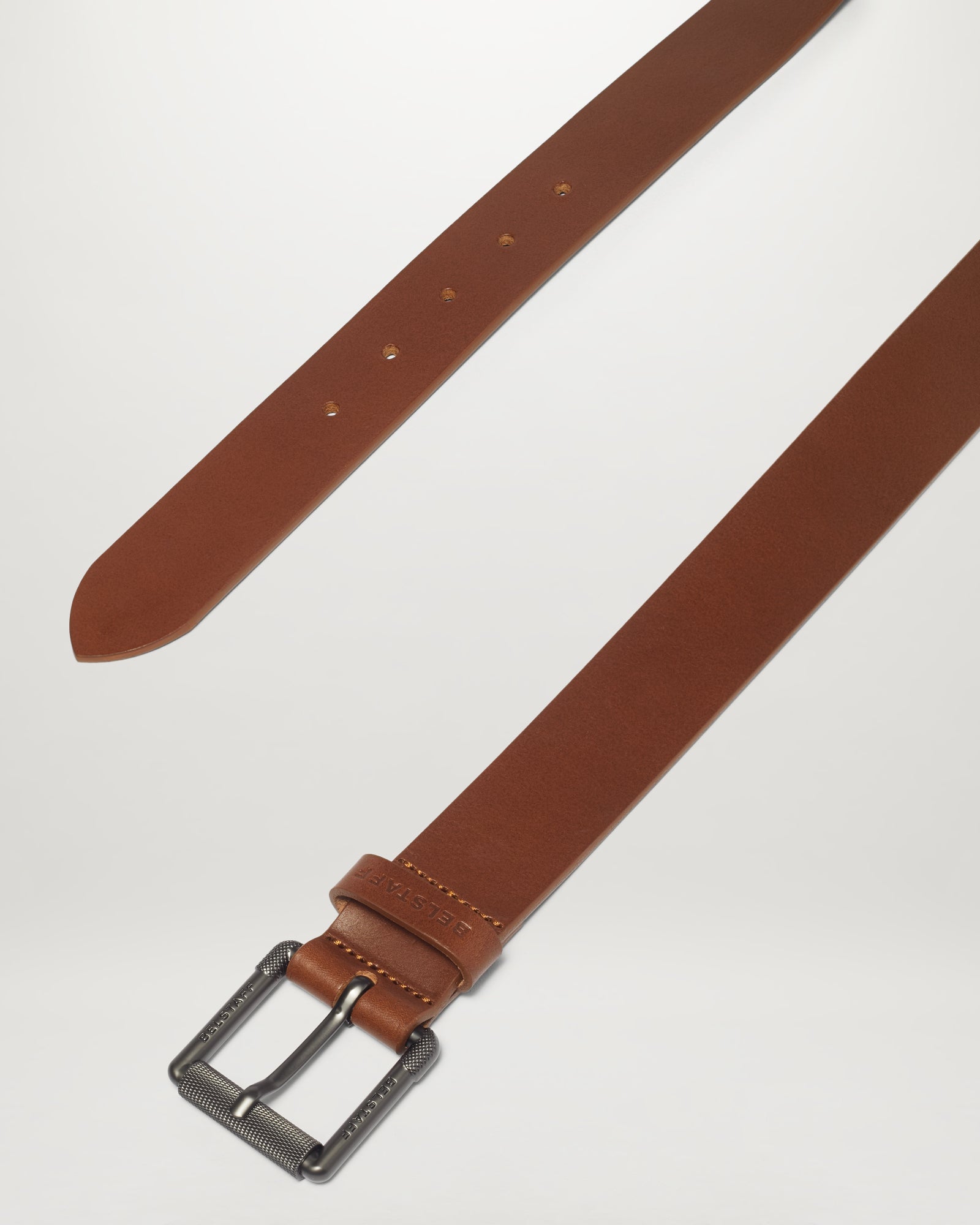 ROLLER BUCKLE BELT - Earth Brown