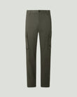Route cargo trousers in Army Olive front view with belt loops and clean waist.