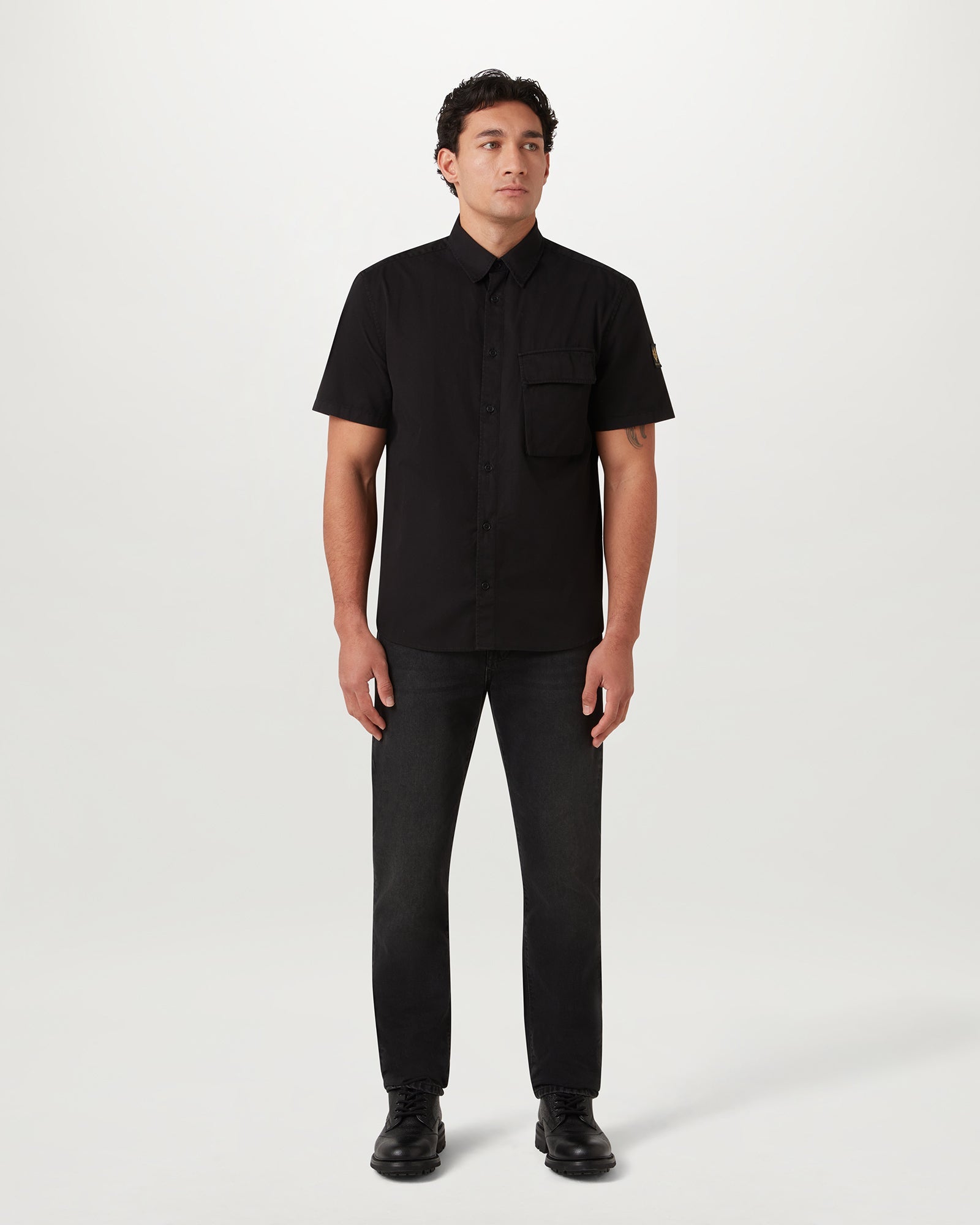 SCALE SHORT SLEEVE SHIRT - Black
