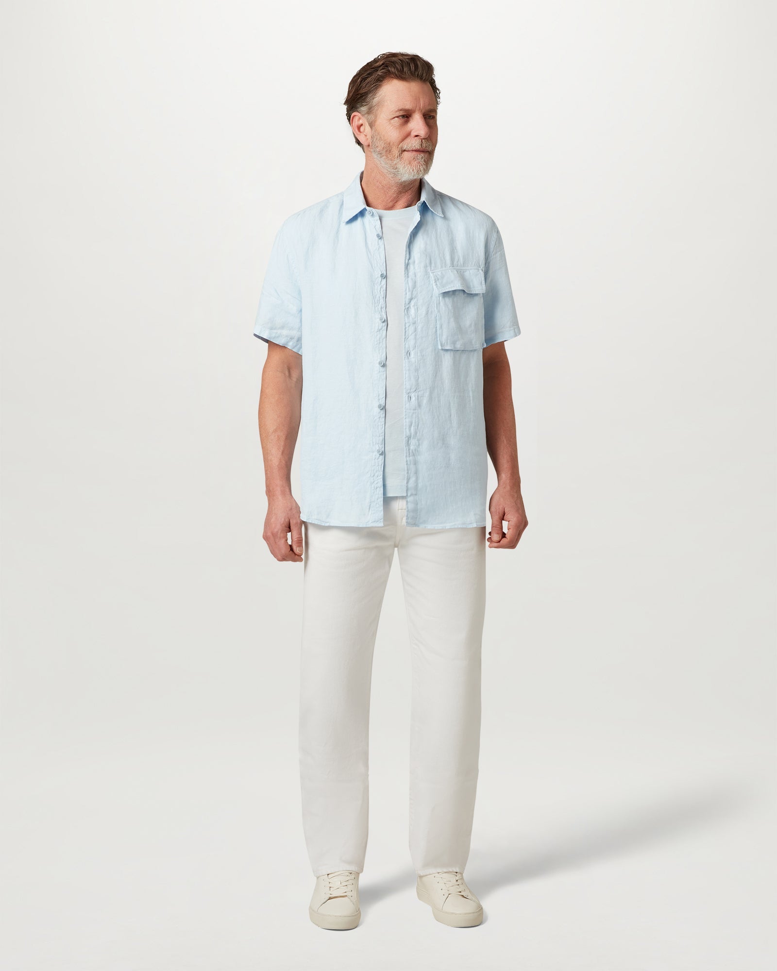 SCALE SHORT SLEEVE SHIRT - Sky Blue