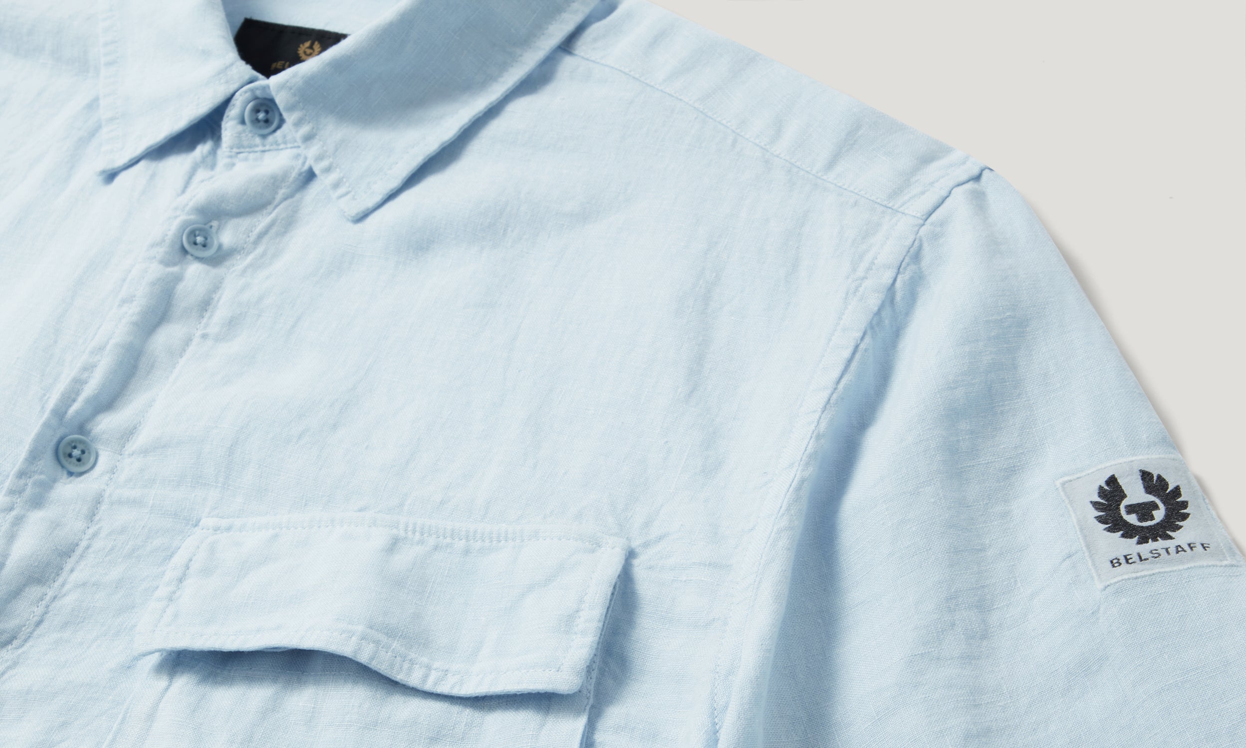 SCALE SHORT SLEEVE SHIRT - Sky Blue