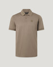 Dusty Taupe Steel Polo with a classic collar and short sleeves.