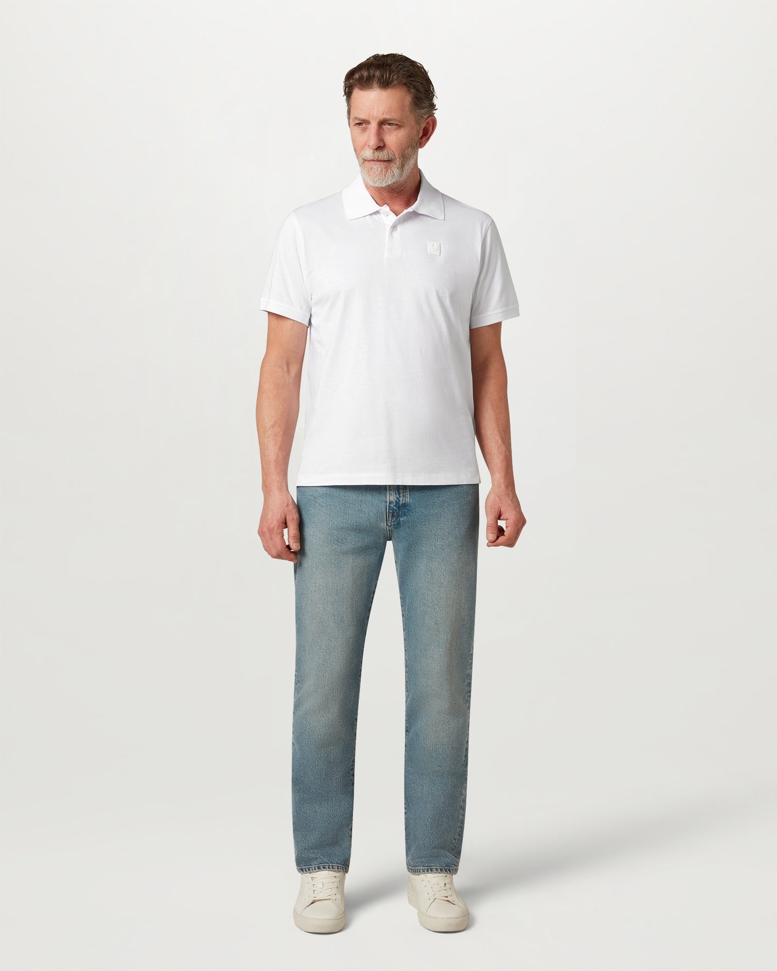 STEEL POLO - White