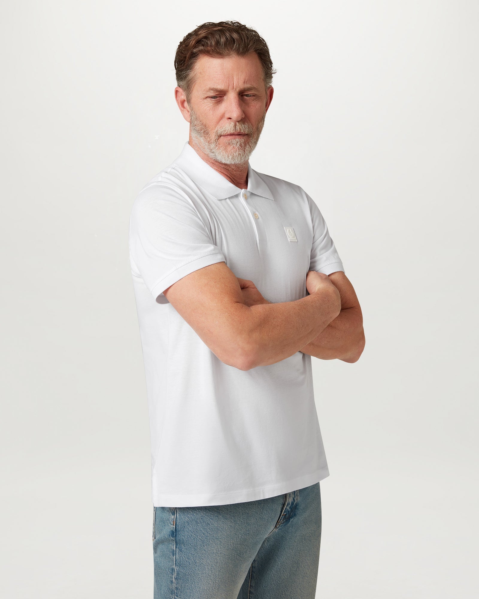 STEEL POLO - White