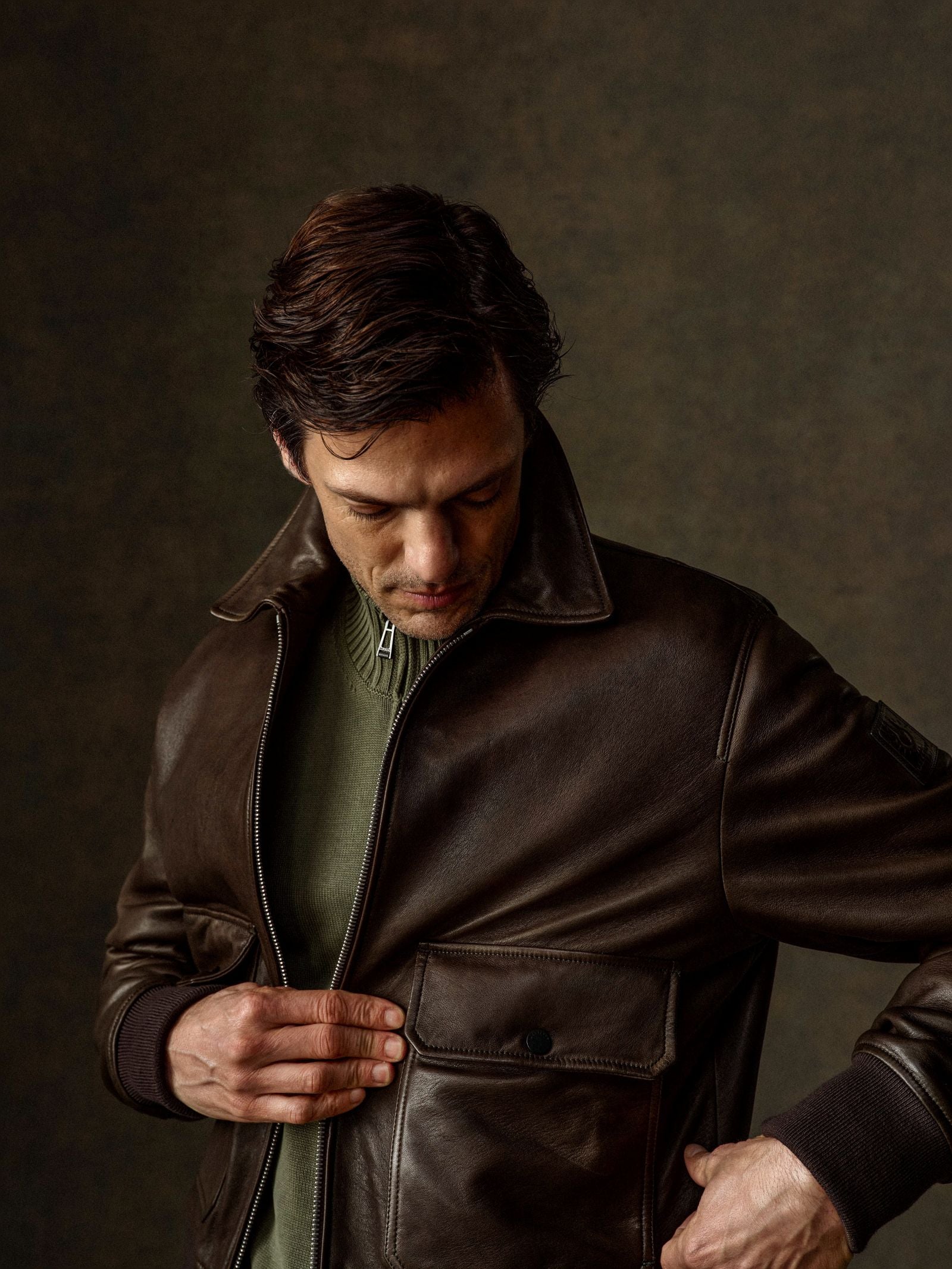 PILOT JACKET - Faded Olive