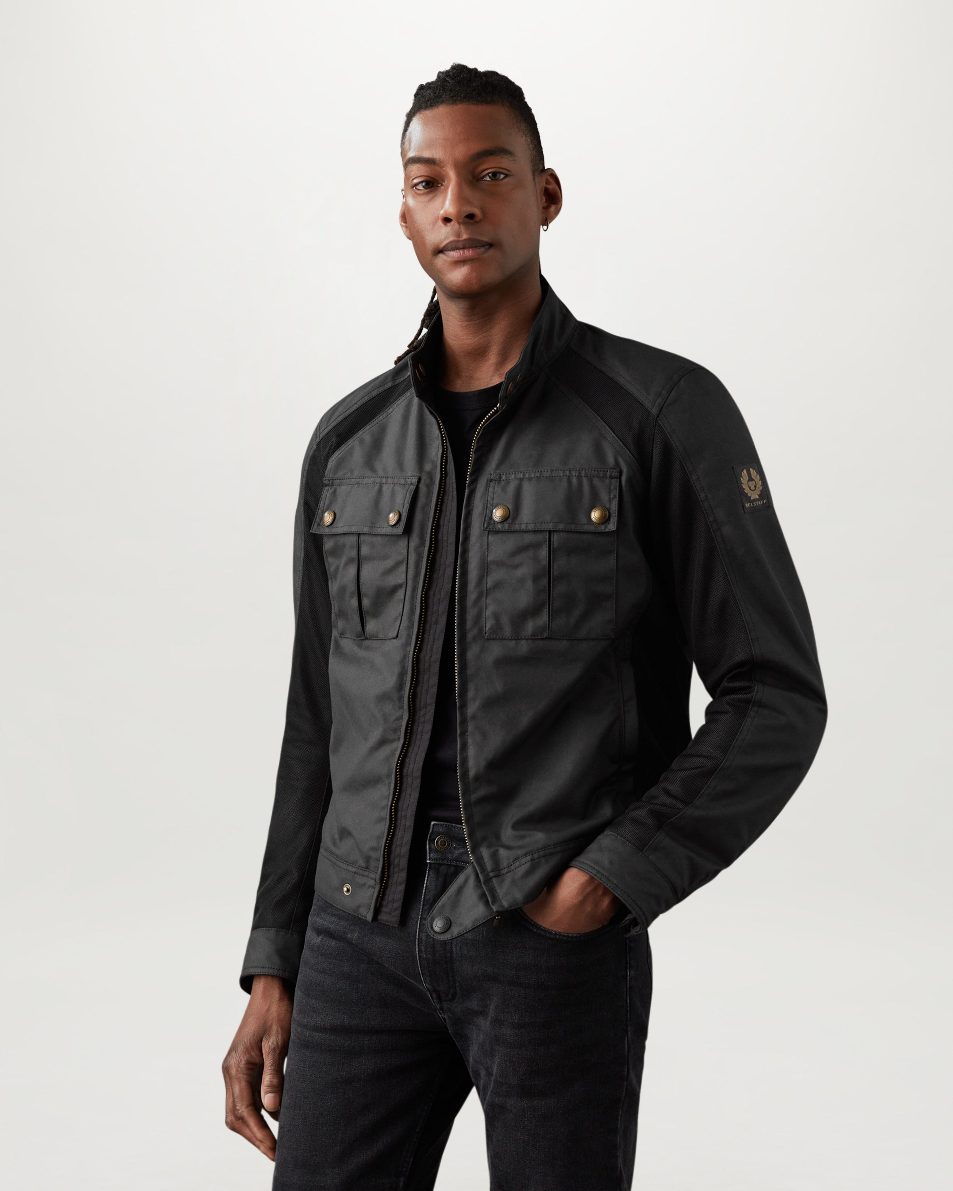 Belstaff Temple Black Waxed Jacket Size L