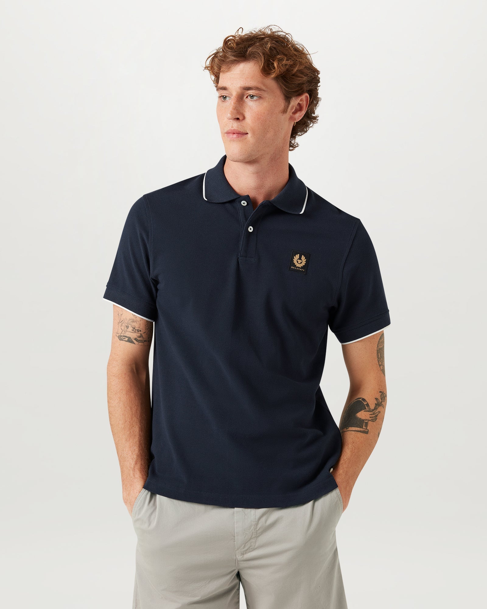 TIPPED POLO - Dark Ink