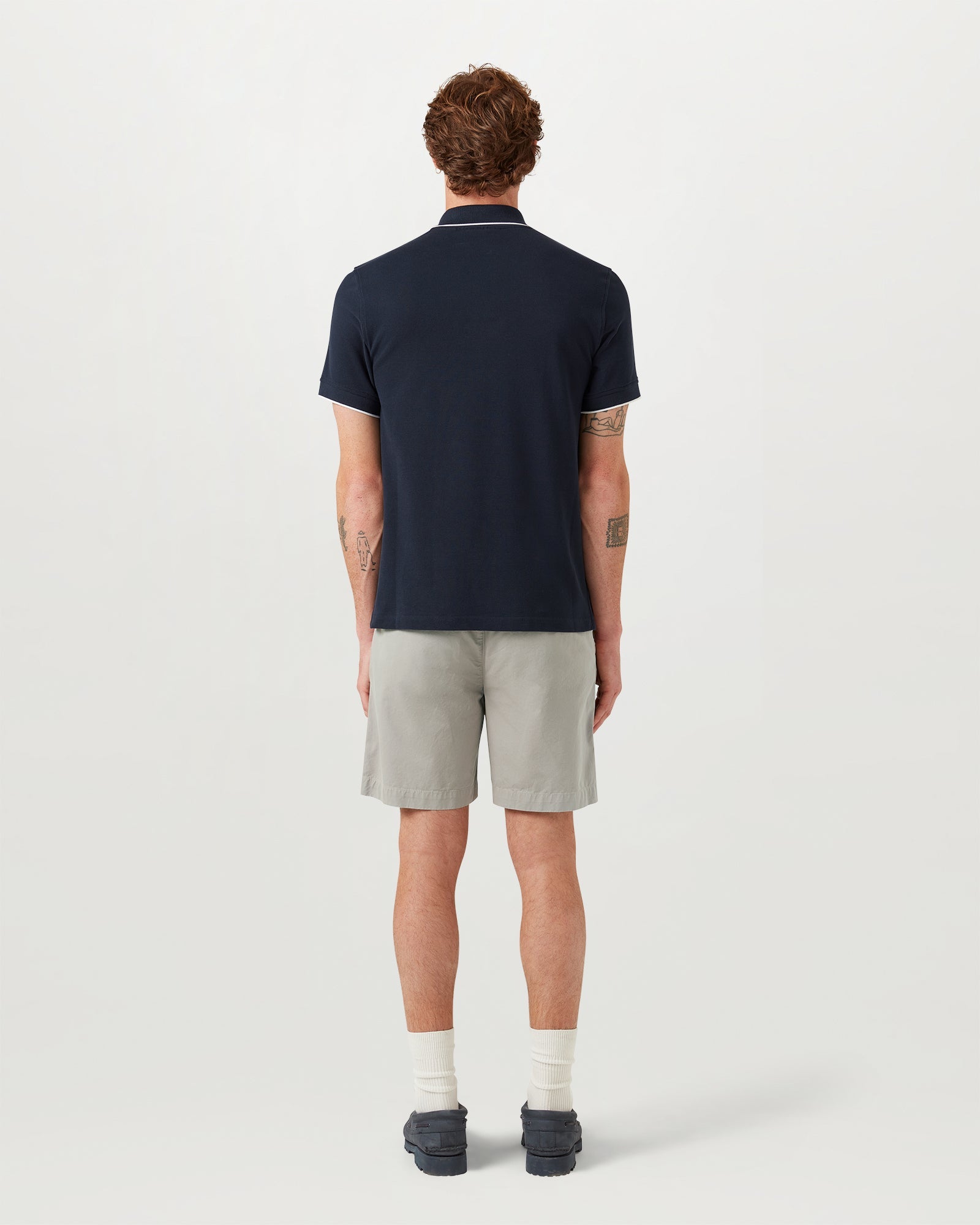 TIPPED POLO - Dark Ink