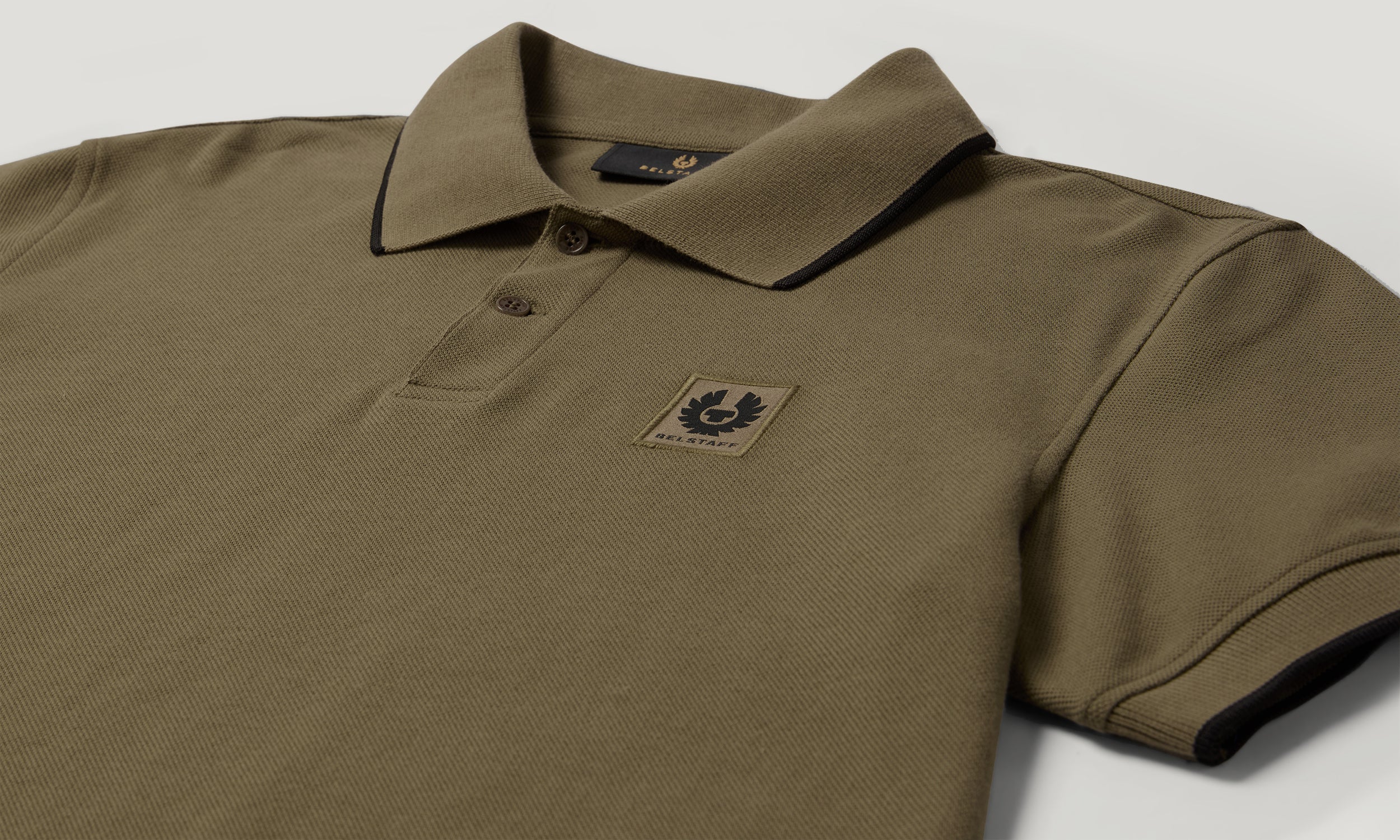 TIPPED POLO - Khaki Green