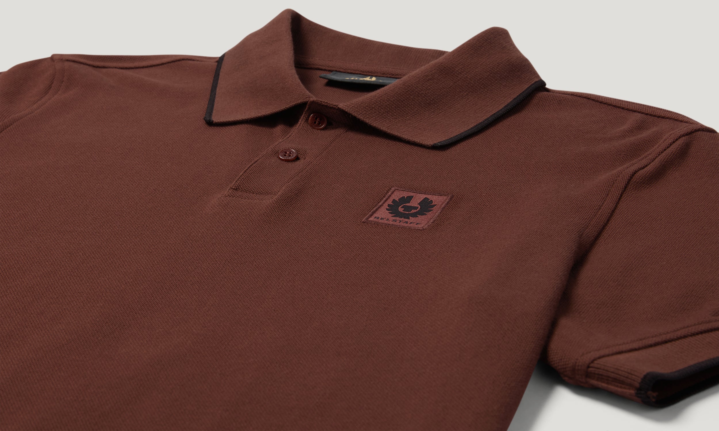 TIPPED POLO - Oxblood
