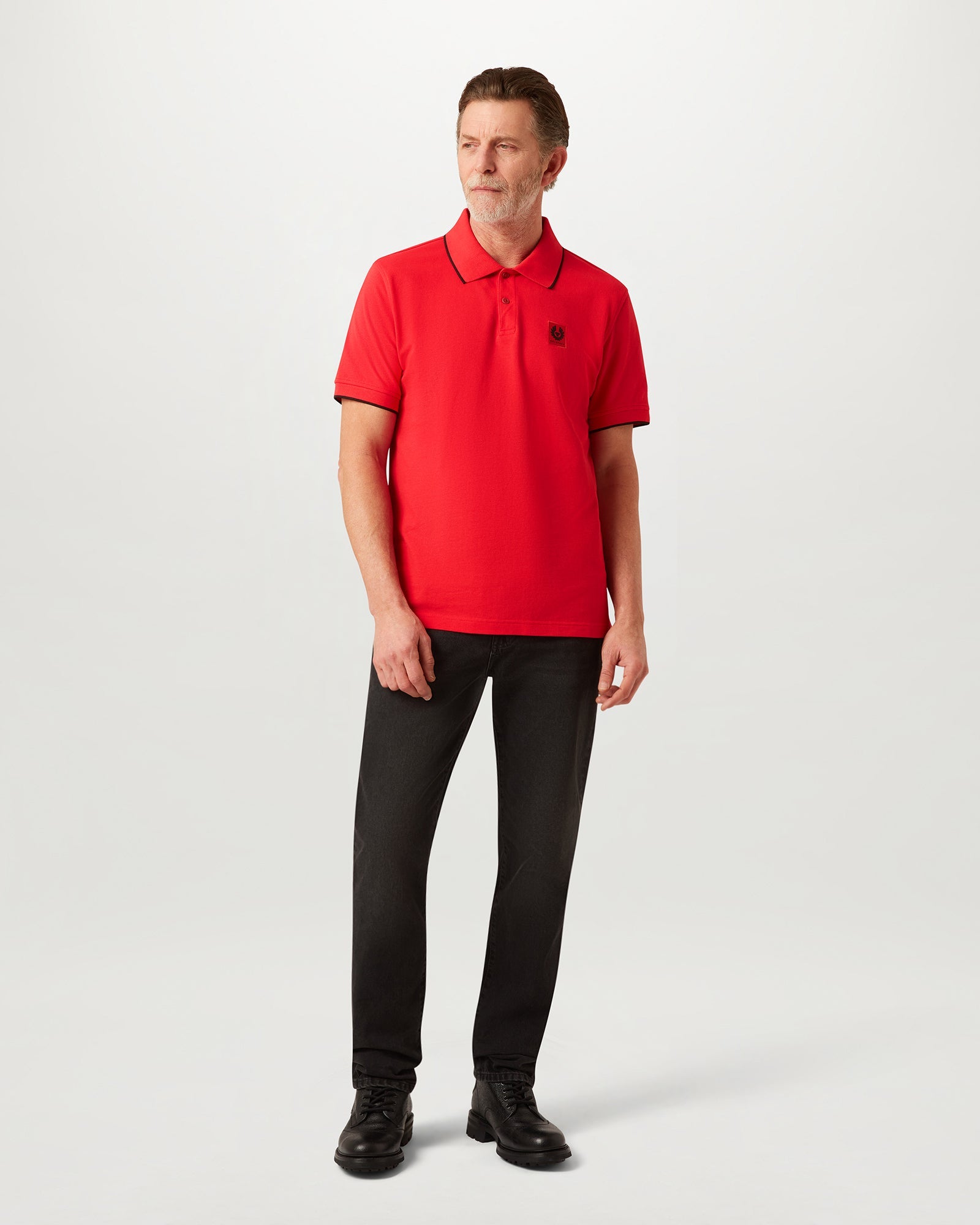 TIPPED POLO - Rally Red