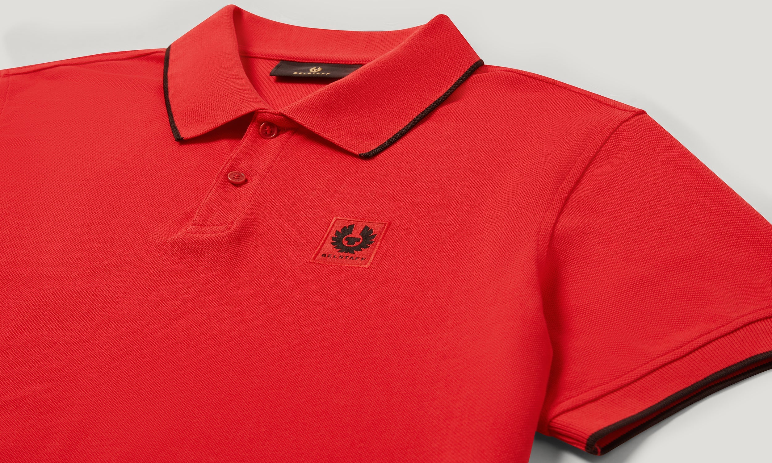 TIPPED POLO - Rally Red