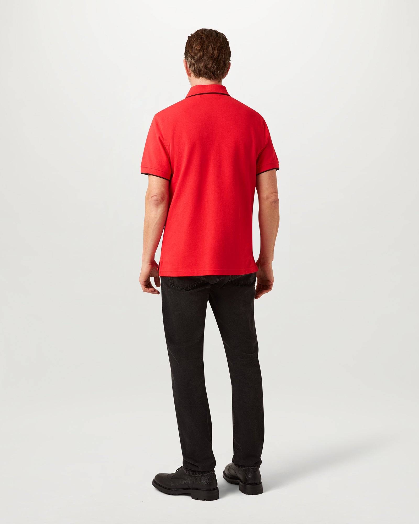 TIPPED POLO - Rally Red