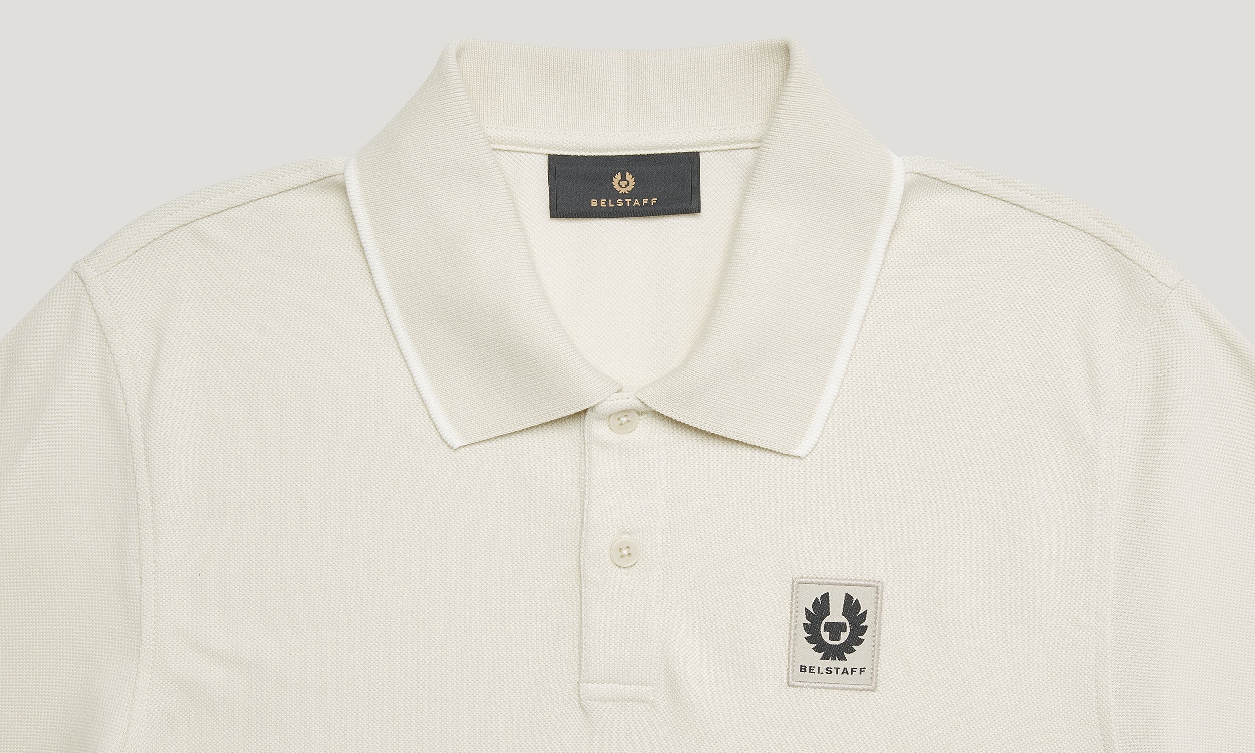 TIPPED POLO - Silver Birch