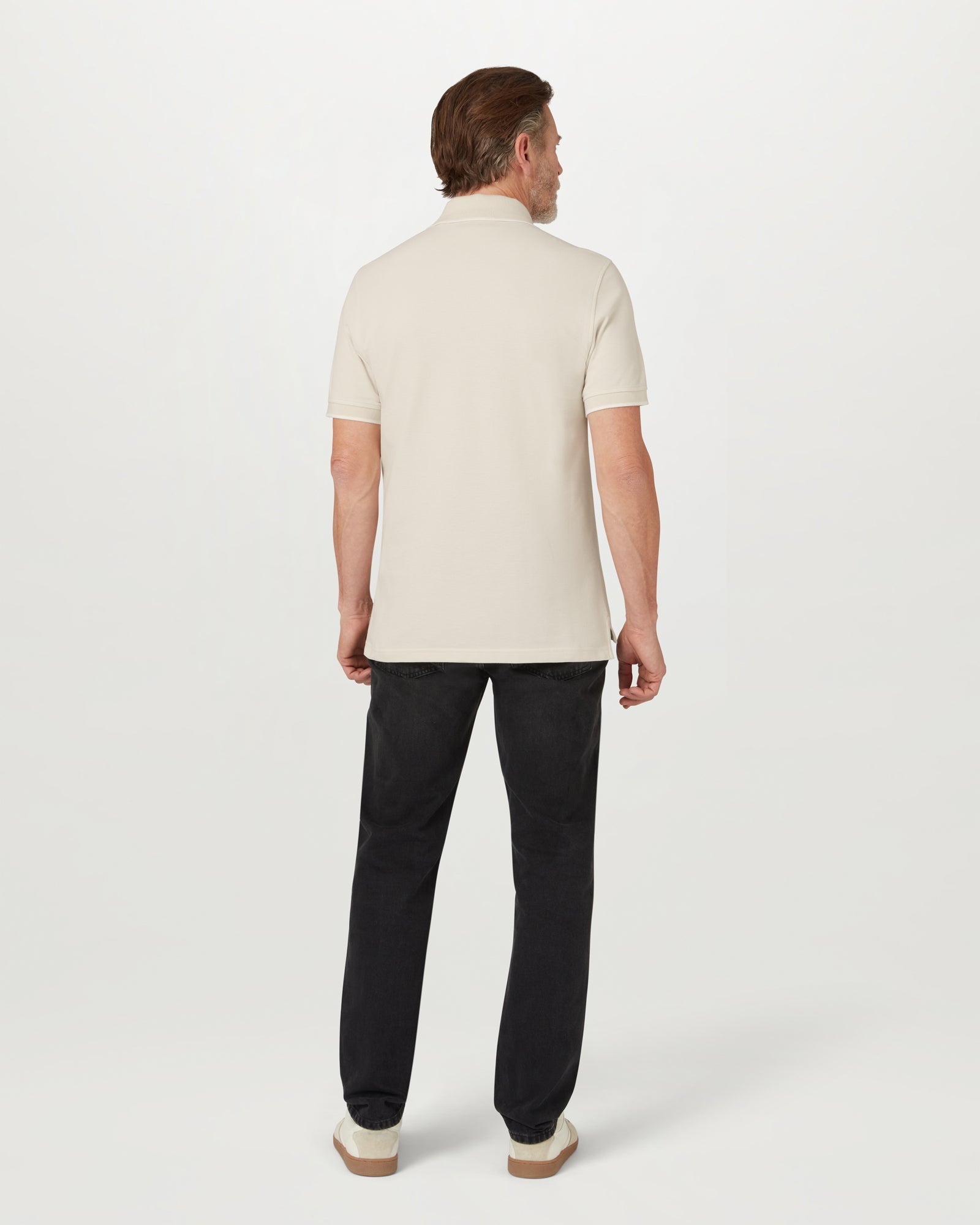 TIPPED POLO - Silver Birch