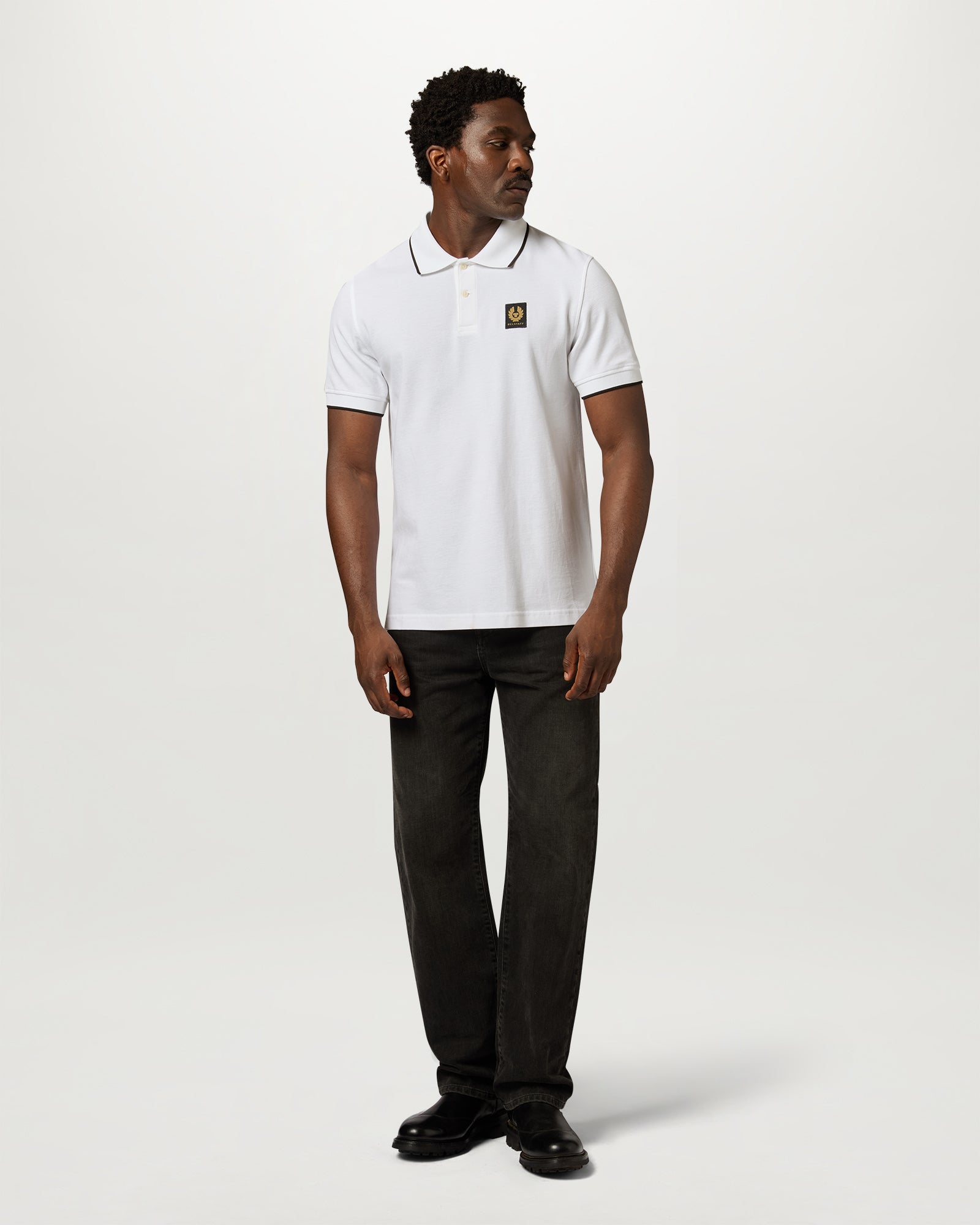 TIPPED POLO - White