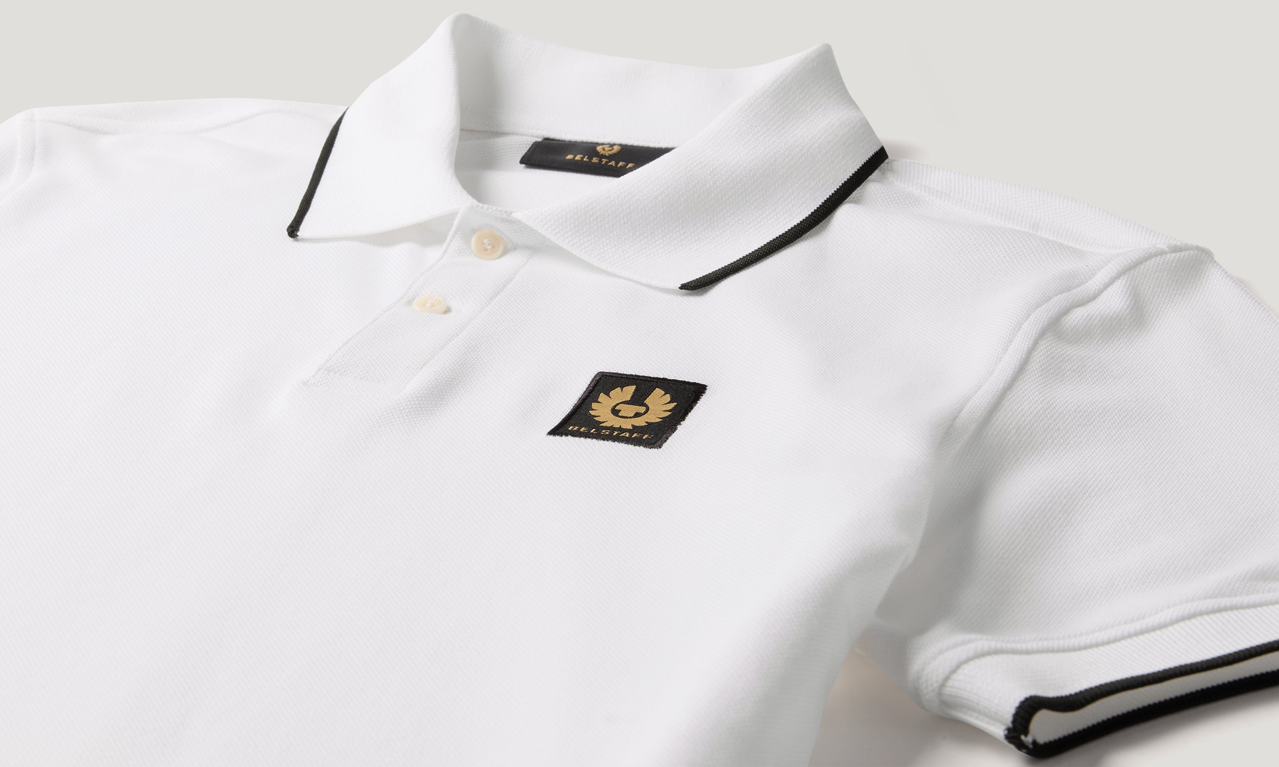 TIPPED POLO - White