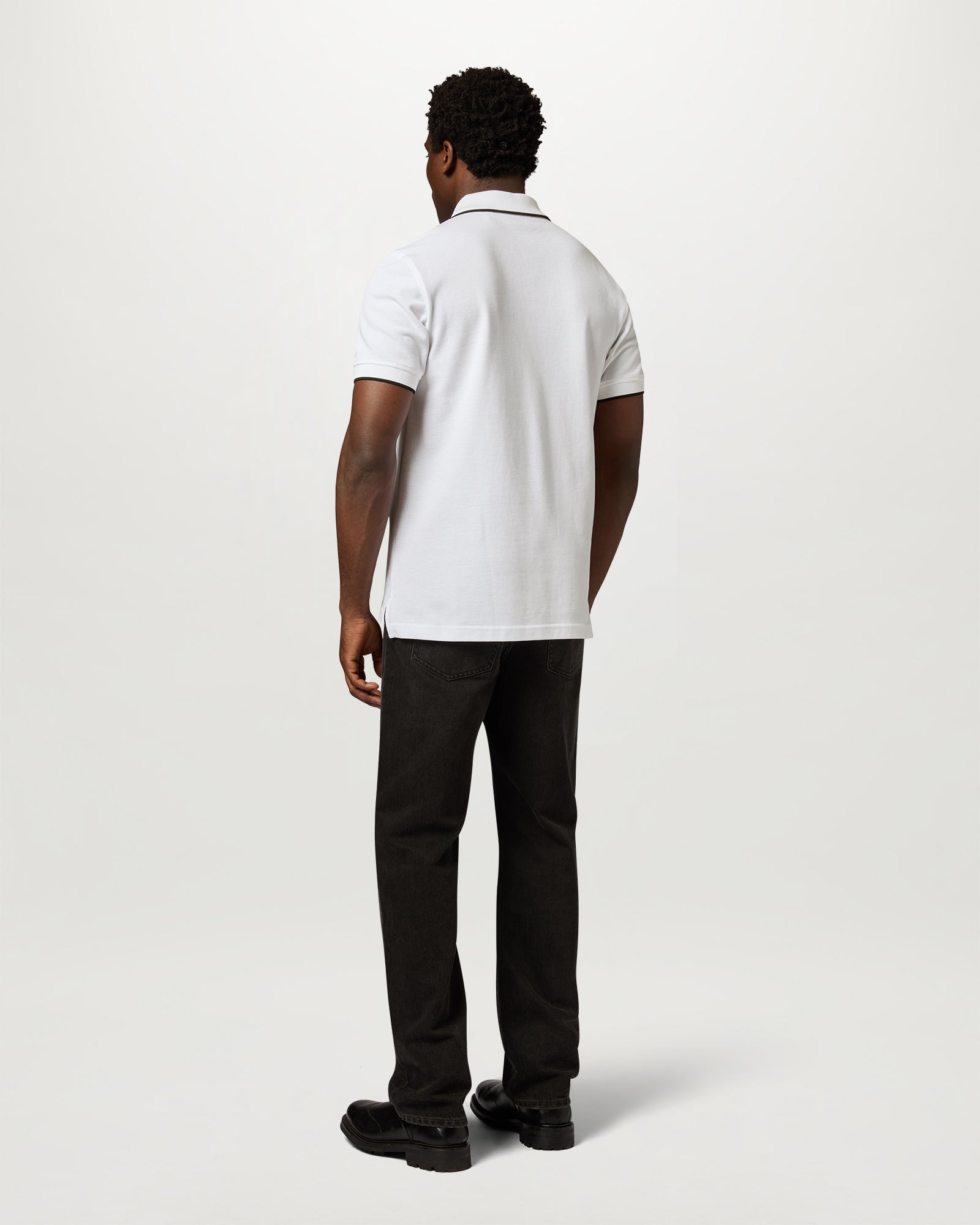 TIPPED POLO - White