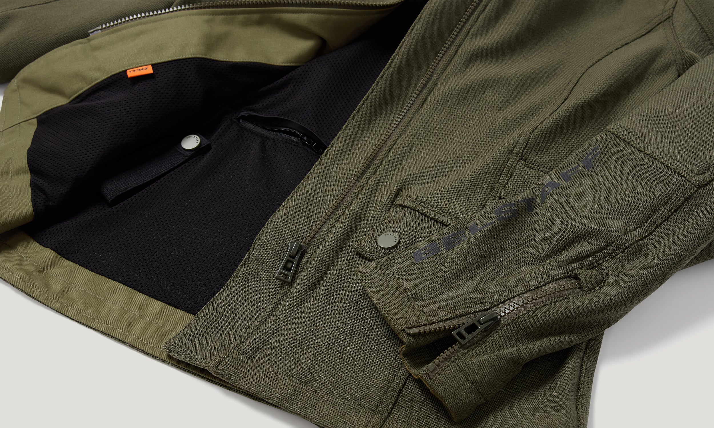 TRENT MOTORRADJACKE - Echtes Oliv