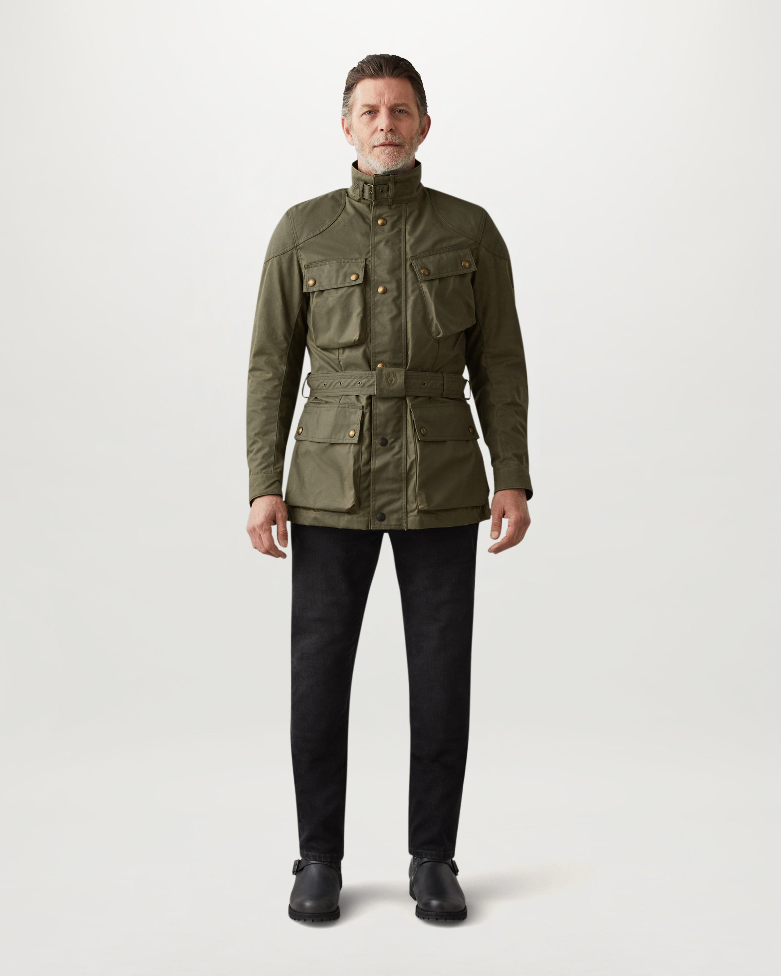TRIALMASTER MOTORCYCLE JACKET - Olive Green