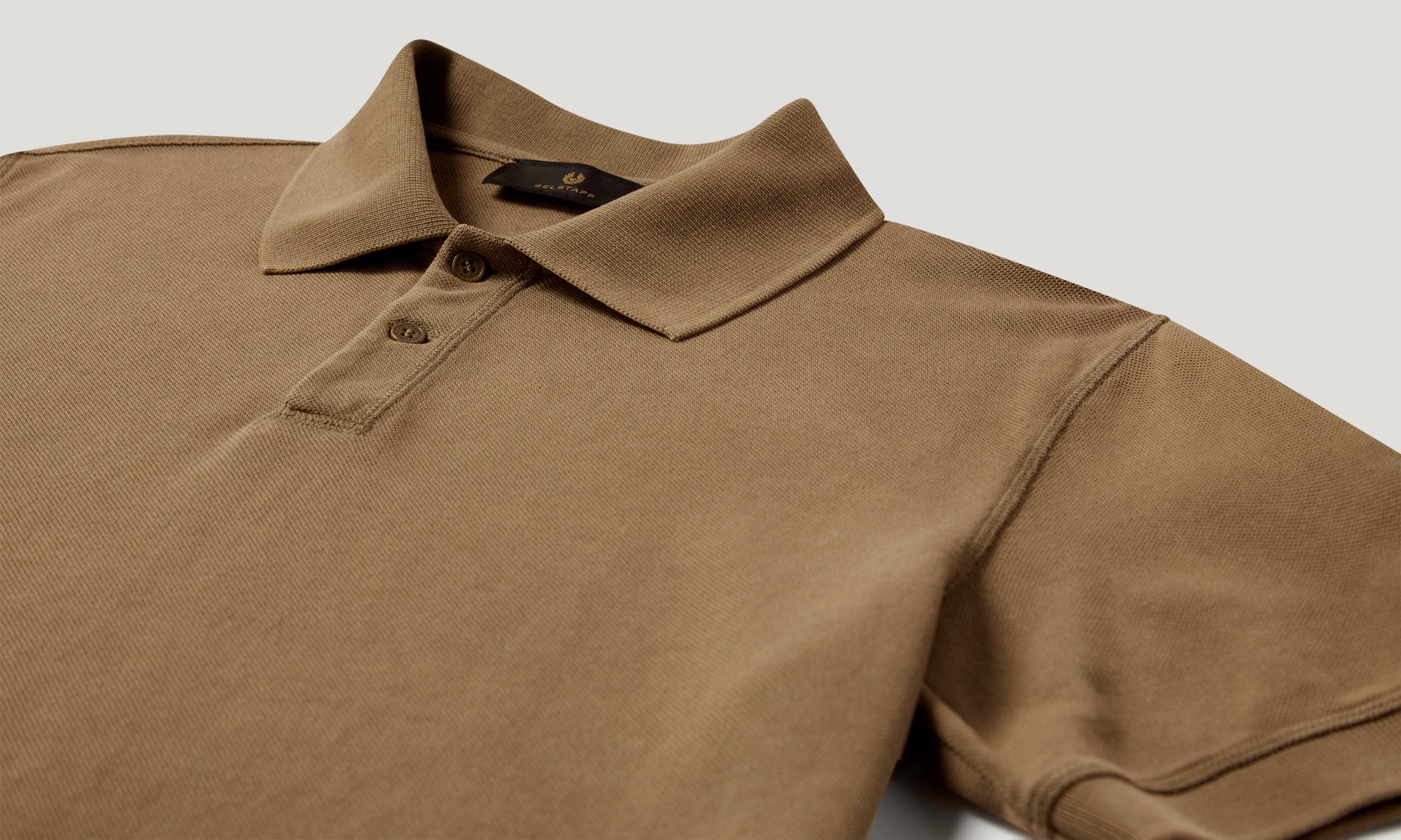 VALLEY GARMENT DYE POLO COTTON. - Khaki Green