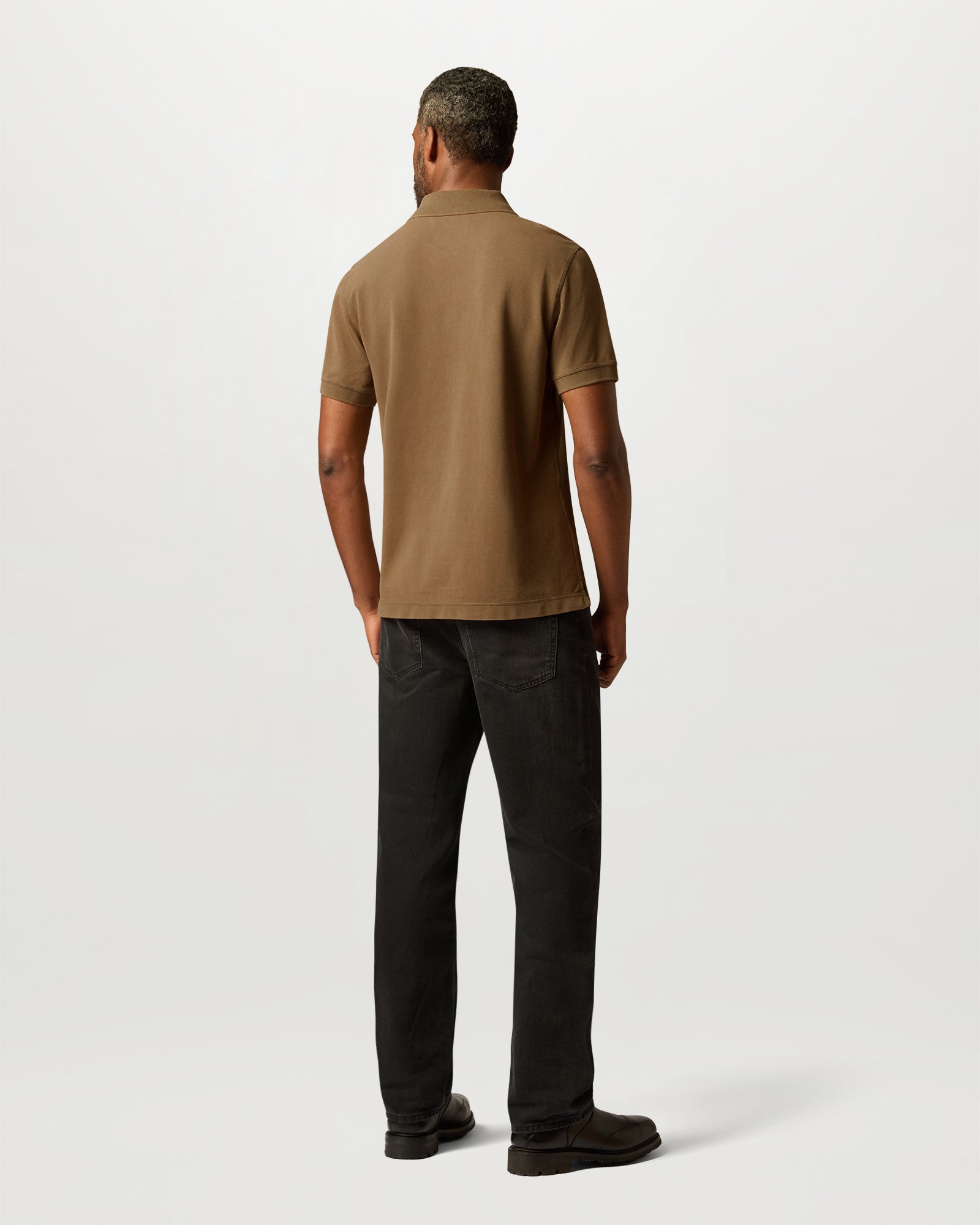 VALLEY GARMENT DYE POLO COTTON. - Khaki Green