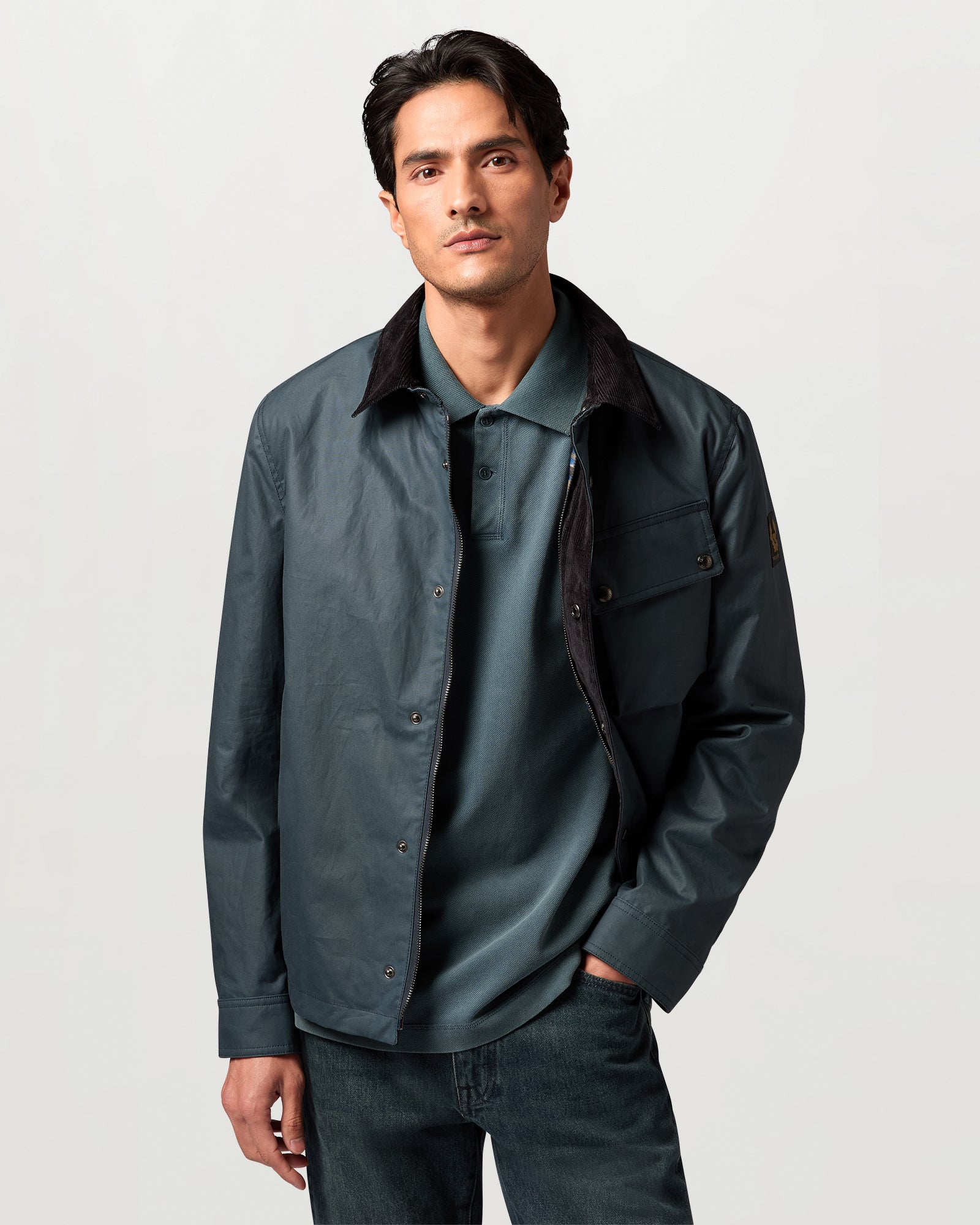 VALLEY GARMENT DYE POLO COTTON. - Petrol