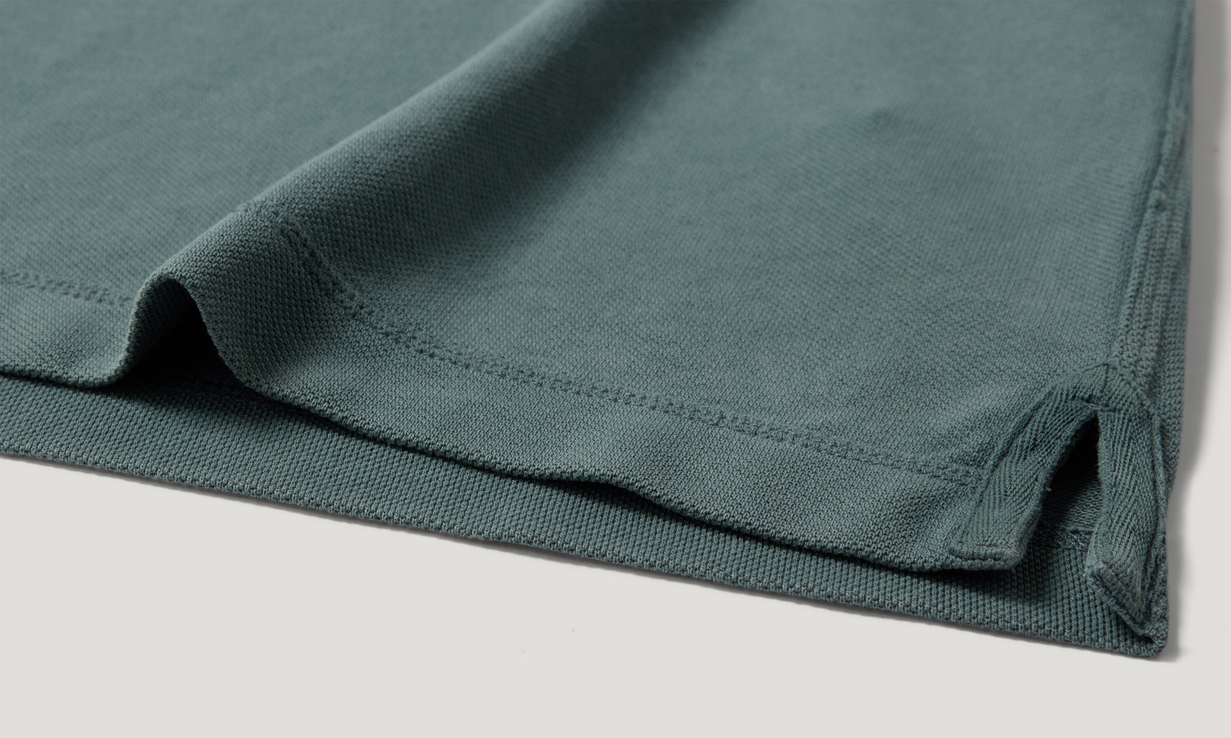 VALLEY GARMENT DYE POLO COTTON. - Petrol