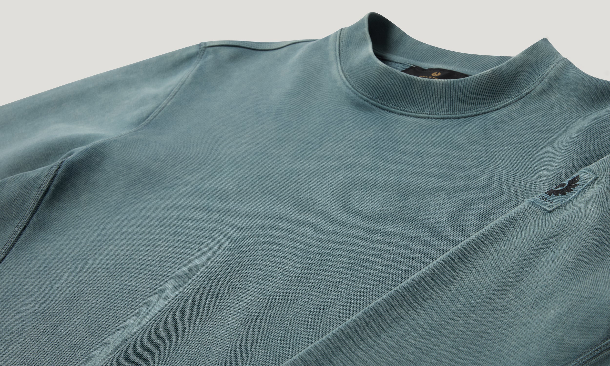 VALLEY GARMENT DYE SWEAT - Petrol