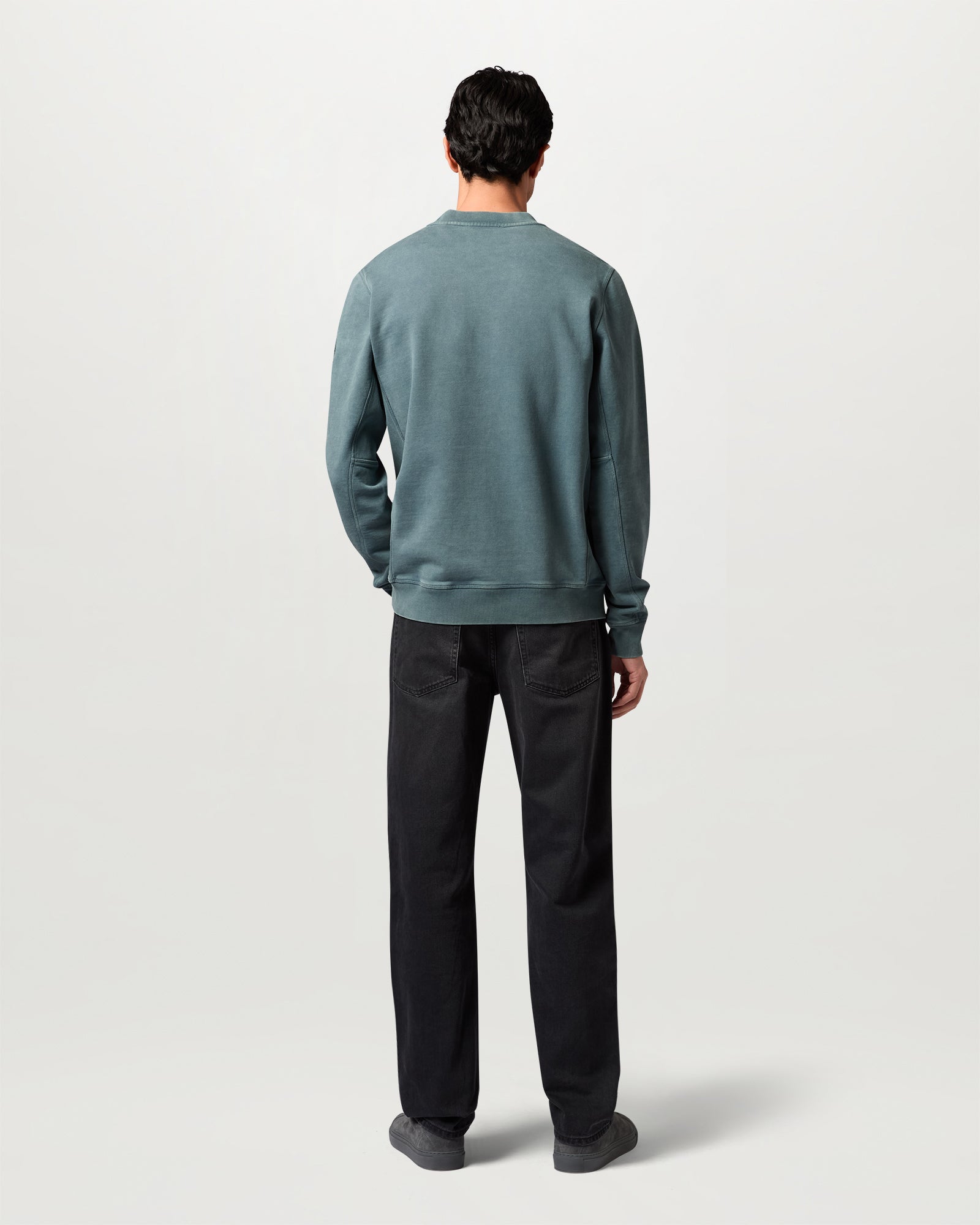 VALLEY GARMENT DYE SWEAT - Petrol