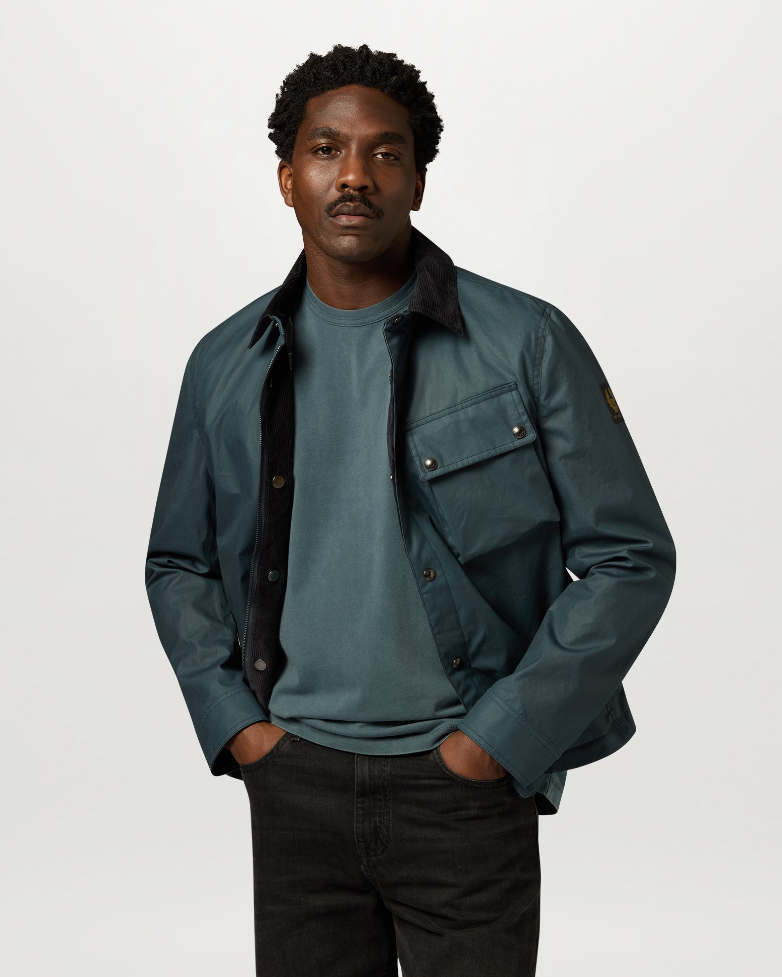VALLEY GARMENT DYE T-SHIRT COTTON - Petrol